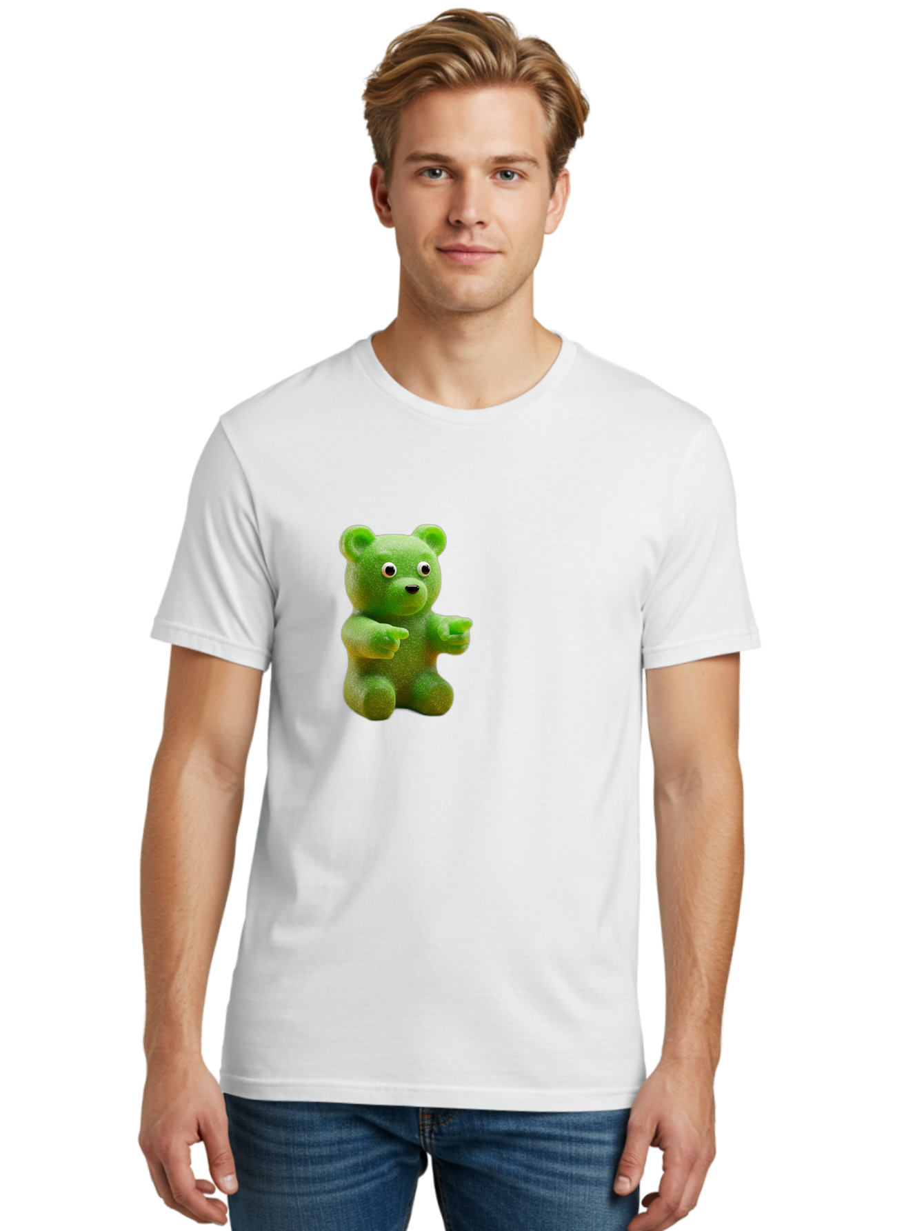Gummy-Bear-2 Men'S Graphic Tee, 100% Cotton, Comfortable Casual Summer Wear, Machine Washable, Vintage Camera, Old Camera, Antique Camera, Black Camera, Classic Photography, Photography Equipment, Nostalgic Device, Film Camera, Camera Art Bam604