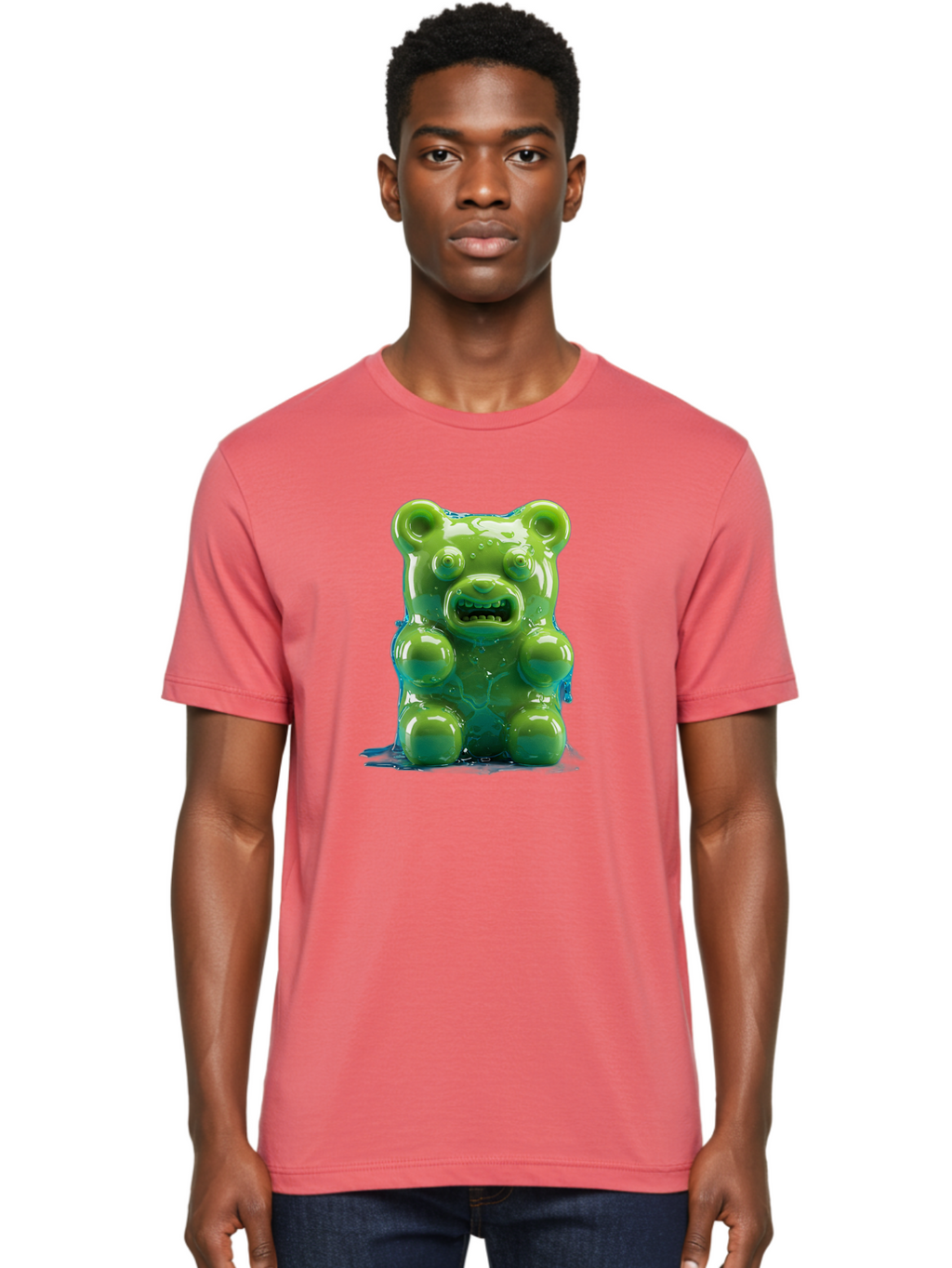 Gummy-Bear-3 Men'S Graphic Tee, 100% Cotton, Comfortable Casual Summer Wear, Machine Washable, Vintage Camera, Old Camera, Antique Camera, Black Camera, Classic Photography, Photography Equipment, Nostalgic Device, Film Camera, Camera Art Bam605