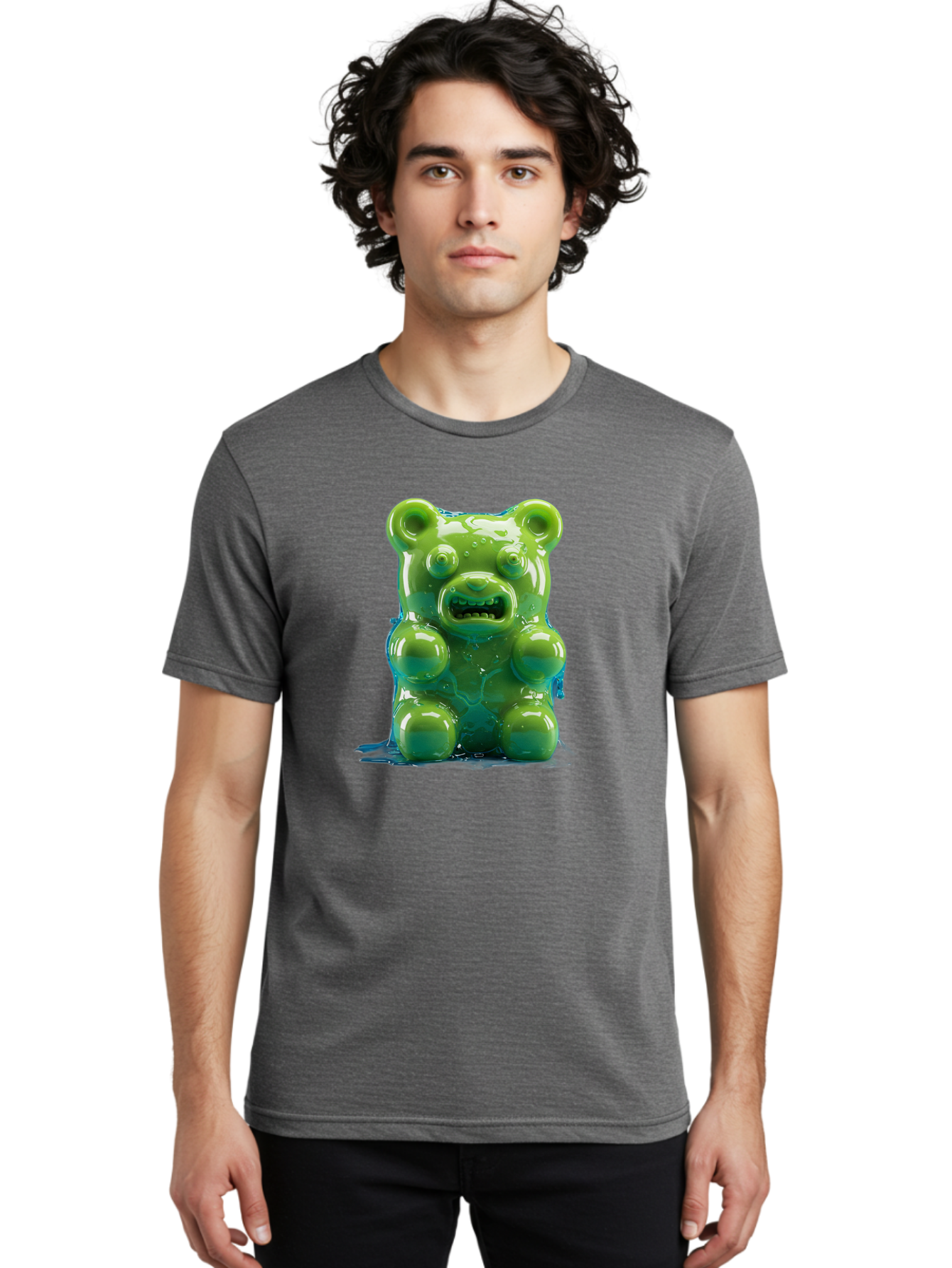 Gummy-Bear-3 Men'S Graphic Tee, 100% Cotton, Comfortable Casual Summer Wear, Machine Washable, Vintage Camera, Old Camera, Antique Camera, Black Camera, Classic Photography, Photography Equipment, Nostalgic Device, Film Camera, Camera Art Bam605