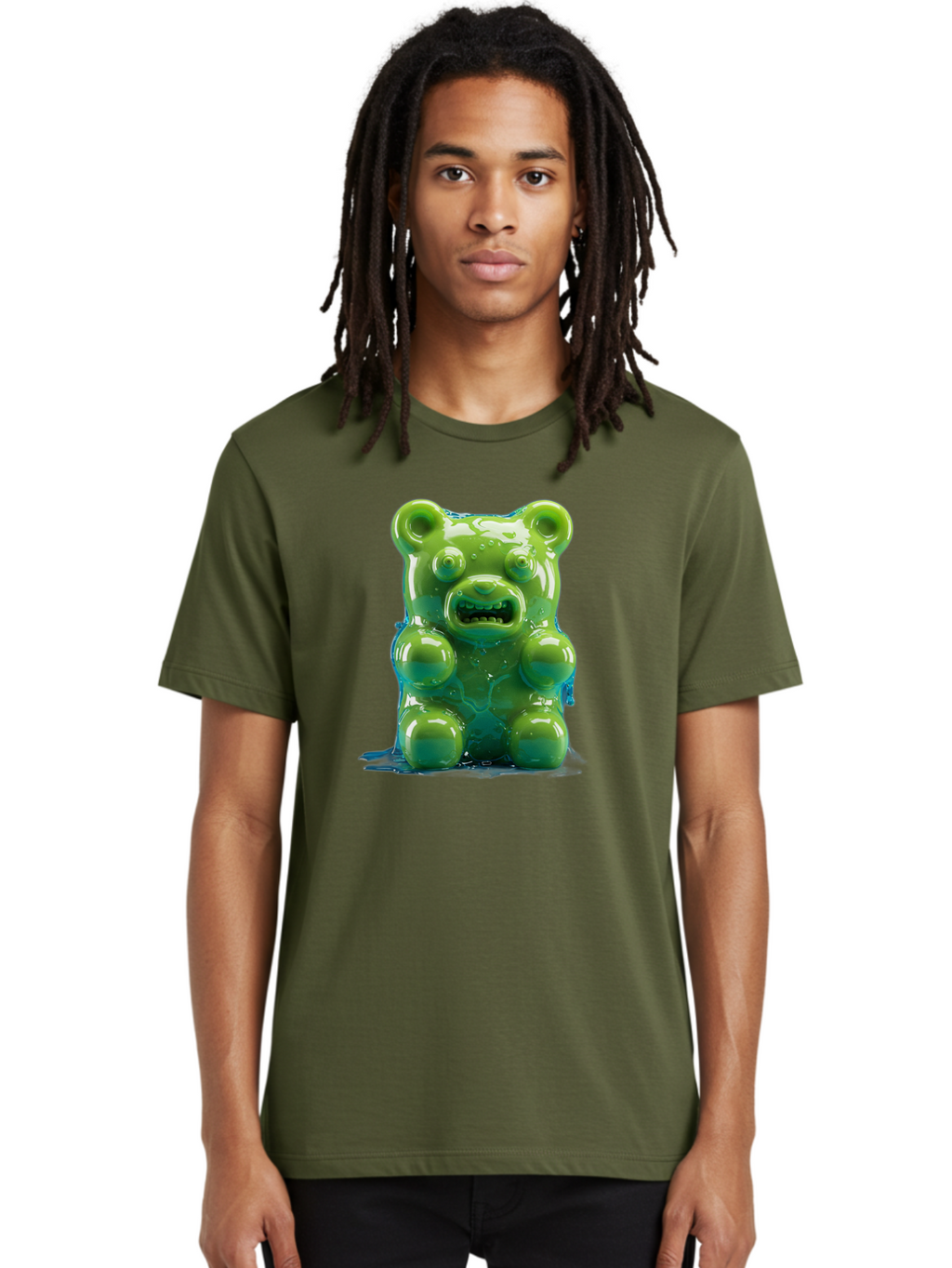 Gummy-Bear-3 Men'S Graphic Tee, 100% Cotton, Comfortable Casual Summer Wear, Machine Washable, Vintage Camera, Old Camera, Antique Camera, Black Camera, Classic Photography, Photography Equipment, Nostalgic Device, Film Camera, Camera Art Bam605