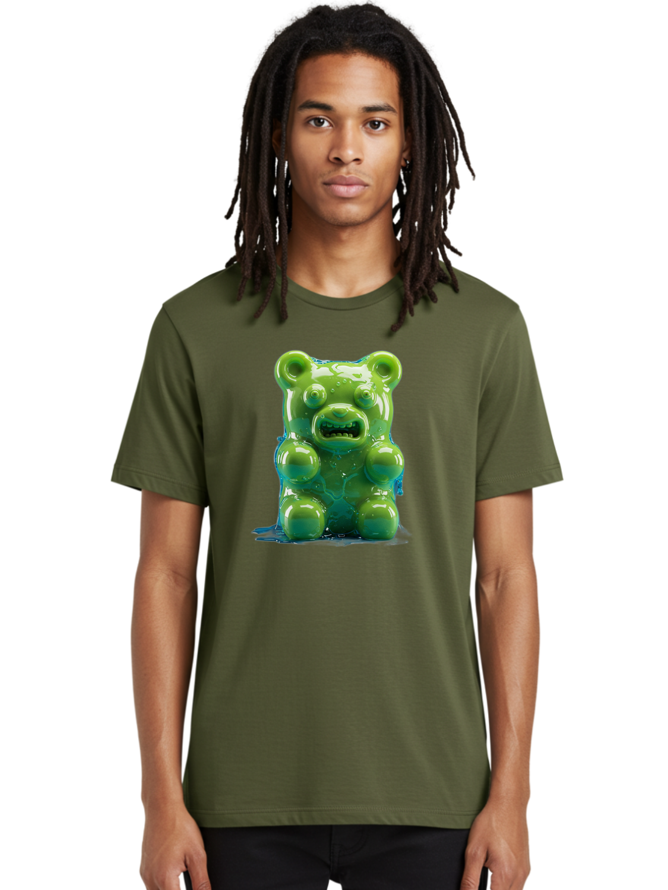 Gummy-Bear-3 Men'S Graphic Tee, 100% Cotton, Comfortable Casual Summer Wear, Machine Washable, Vintage Camera, Old Camera, Antique Camera, Black Camera, Classic Photography, Photography Equipment, Nostalgic Device, Film Camera, Camera Art Bam605
