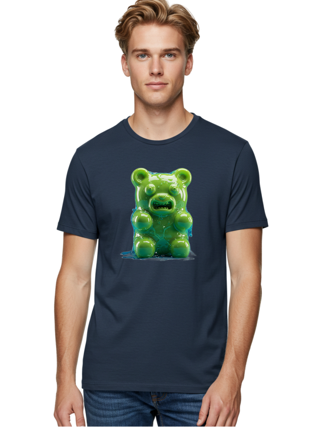 Gummy-Bear-3 Men'S Graphic Tee, 100% Cotton, Comfortable Casual Summer Wear, Machine Washable, Vintage Camera, Old Camera, Antique Camera, Black Camera, Classic Photography, Photography Equipment, Nostalgic Device, Film Camera, Camera Art Bam605