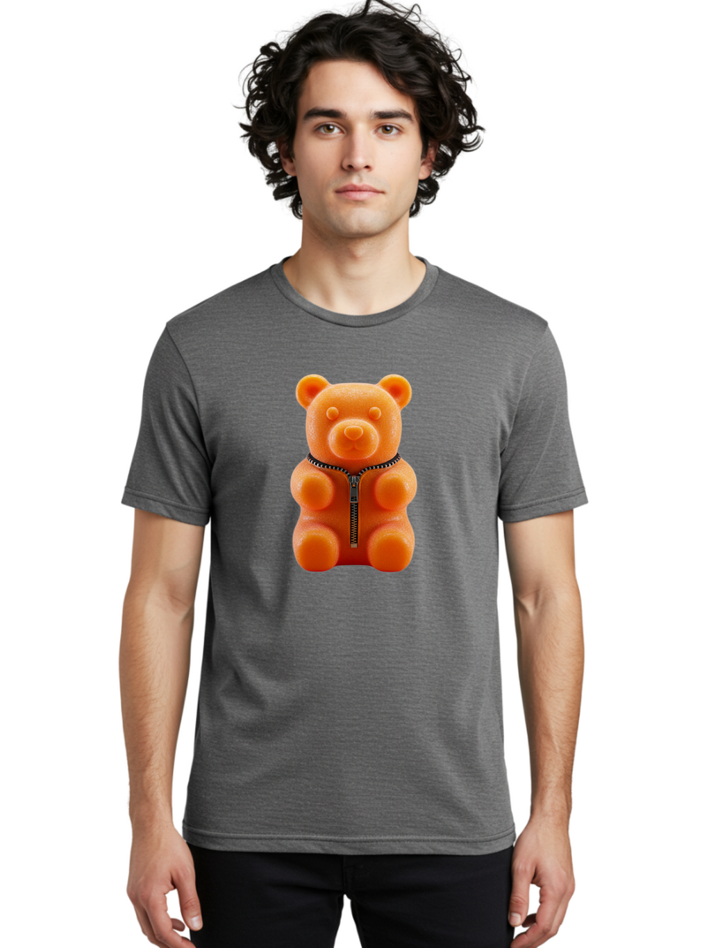 Gummy-Bear-4 Men'S Graphic Tee, 100% Cotton, Comfortable Casual Summer Wear, Machine Washable, Vintage Camera, Old Camera, Antique Camera, Black Camera, Classic Photography, Photography Equipment, Nostalgic Device, Film Camera, Camera Art Bam606