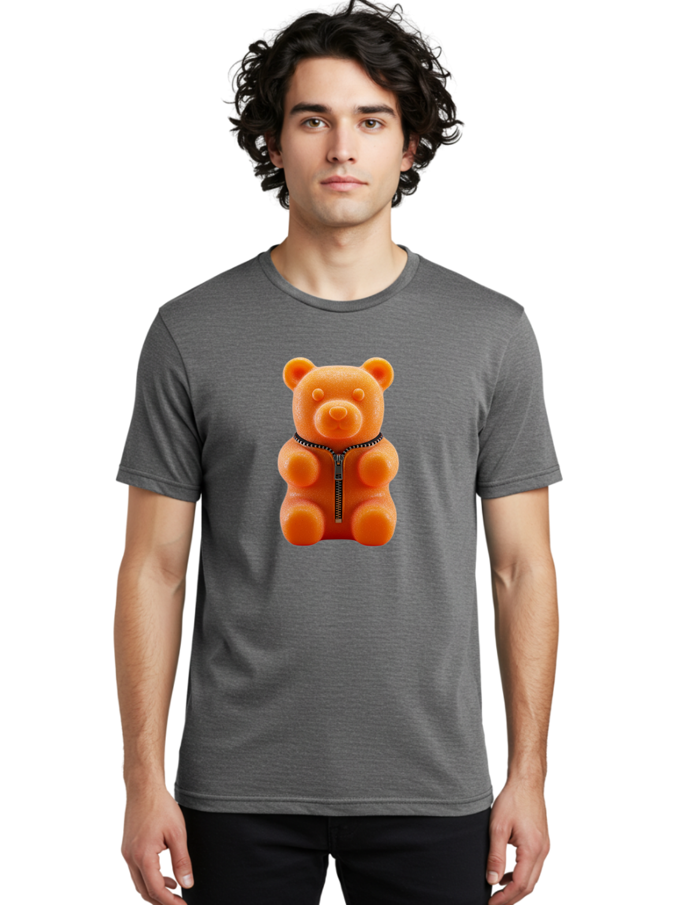 Gummy-Bear-4 Men'S Graphic Tee, 100% Cotton, Comfortable Casual Summer Wear, Machine Washable, Vintage Camera, Old Camera, Antique Camera, Black Camera, Classic Photography, Photography Equipment, Nostalgic Device, Film Camera, Camera Art Bam606