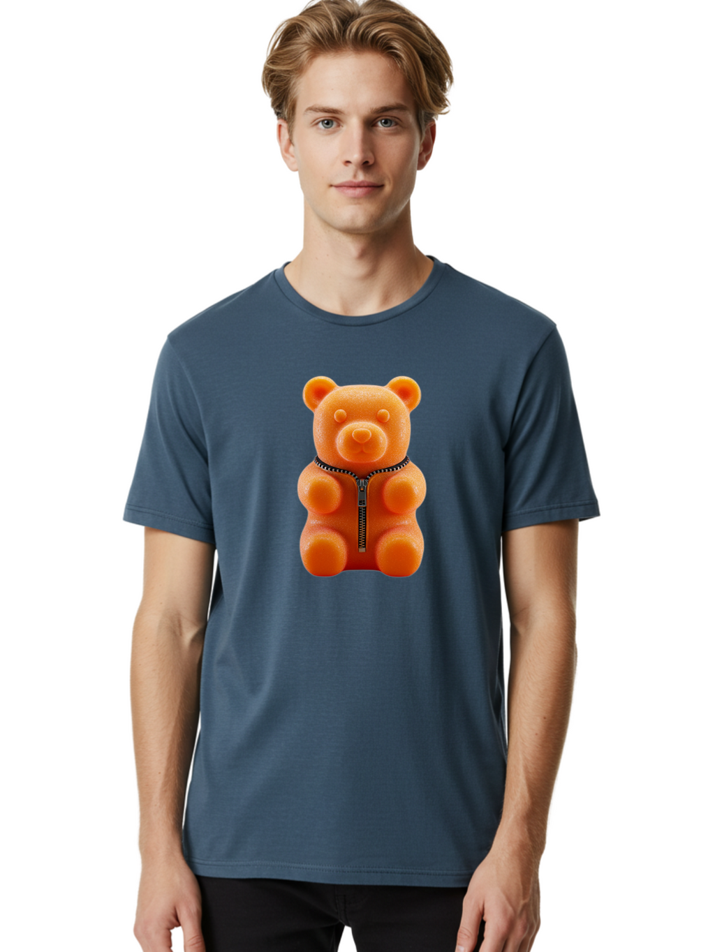 Gummy-Bear-4 Men'S Graphic Tee, 100% Cotton, Comfortable Casual Summer Wear, Machine Washable, Vintage Camera, Old Camera, Antique Camera, Black Camera, Classic Photography, Photography Equipment, Nostalgic Device, Film Camera, Camera Art Bam606