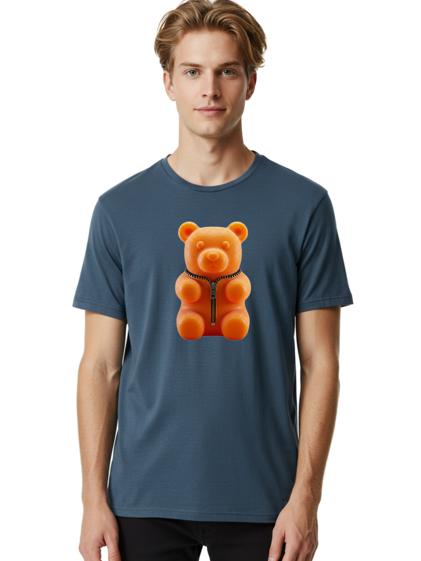 Gummy-Bear-4 Men'S Graphic Tee, 100% Cotton, Comfortable Casual Summer Wear, Machine Washable, Vintage Camera, Old Camera, Antique Camera, Black Camera, Classic Photography, Photography Equipment, Nostalgic Device, Film Camera, Camera Art Bam606