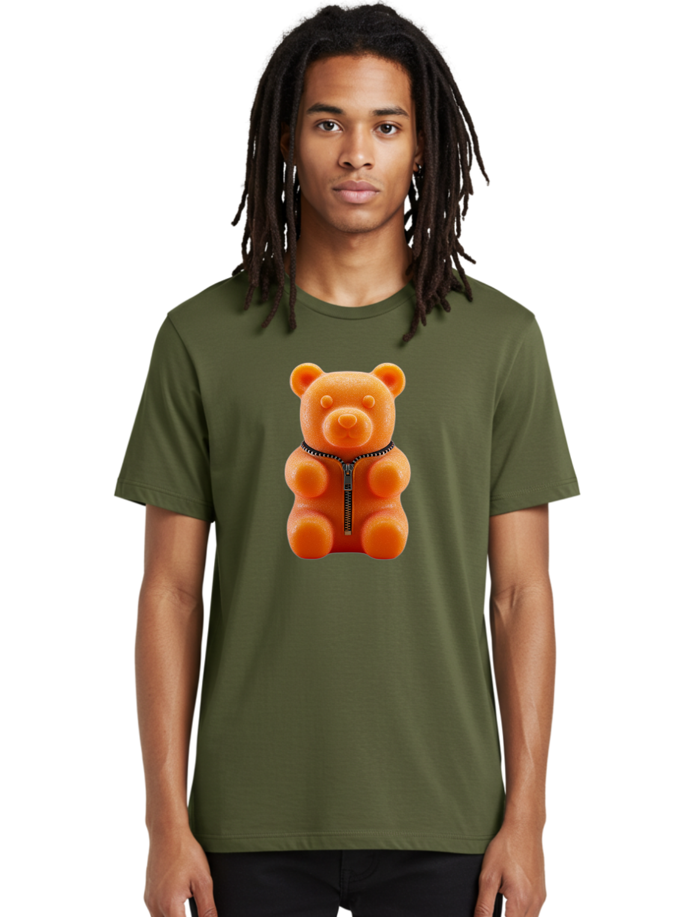 Gummy-Bear-4 Men'S Graphic Tee, 100% Cotton, Comfortable Casual Summer Wear, Machine Washable, Vintage Camera, Old Camera, Antique Camera, Black Camera, Classic Photography, Photography Equipment, Nostalgic Device, Film Camera, Camera Art Bam606
