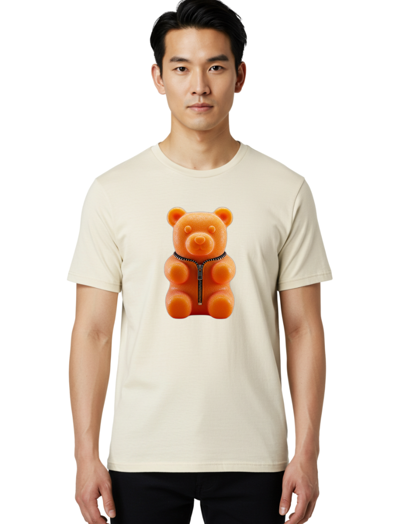 Gummy-Bear-4 Men'S Graphic Tee, 100% Cotton, Comfortable Casual Summer Wear, Machine Washable, Vintage Camera, Old Camera, Antique Camera, Black Camera, Classic Photography, Photography Equipment, Nostalgic Device, Film Camera, Camera Art Bam606