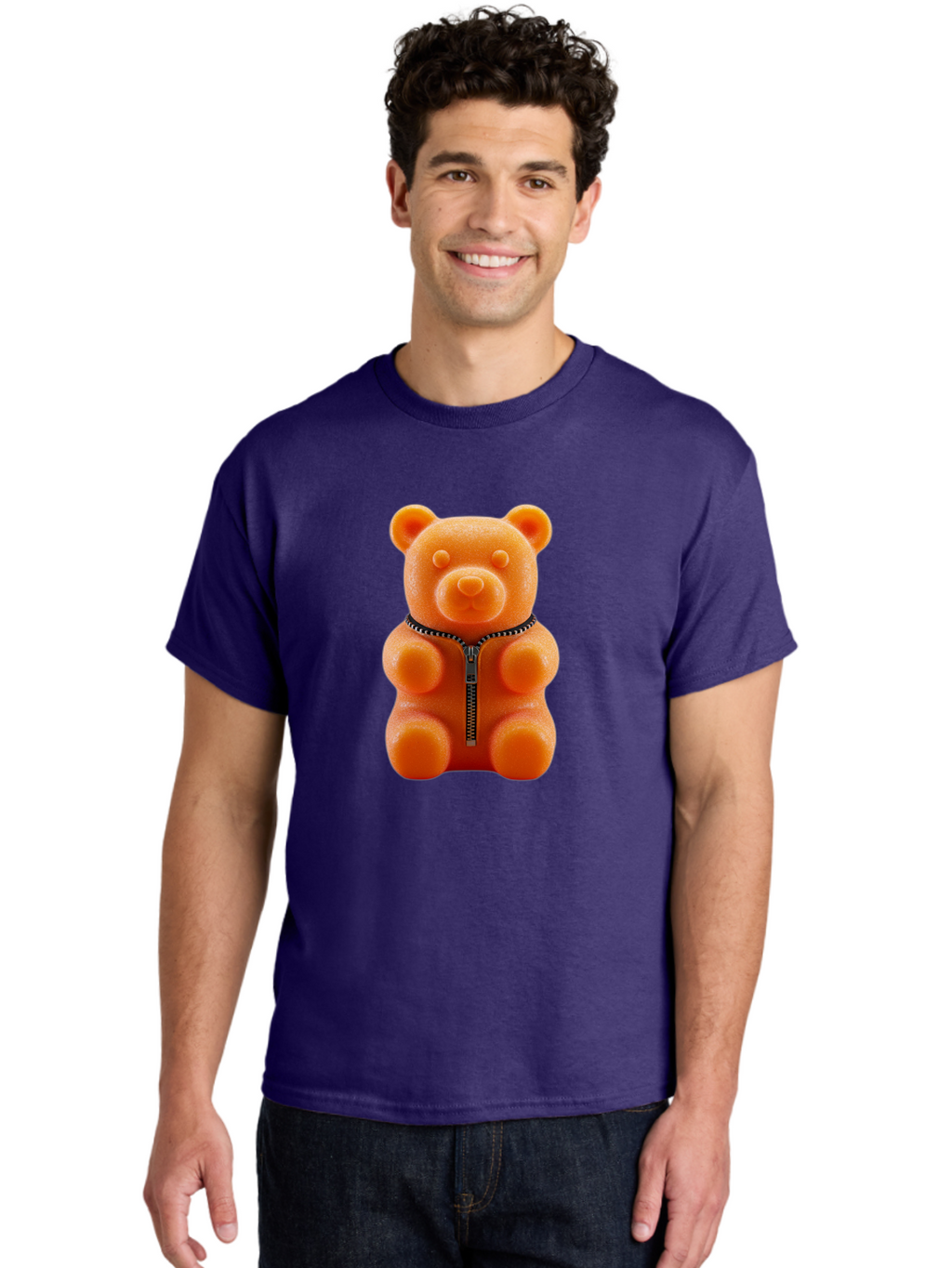 Gummy-Bear-4 Men'S Graphic Tee, 100% Cotton, Comfortable Casual Summer Wear, Machine Washable, Vintage Camera, Old Camera, Antique Camera, Black Camera, Classic Photography, Photography Equipment, Nostalgic Device, Film Camera, Camera Art Bam606