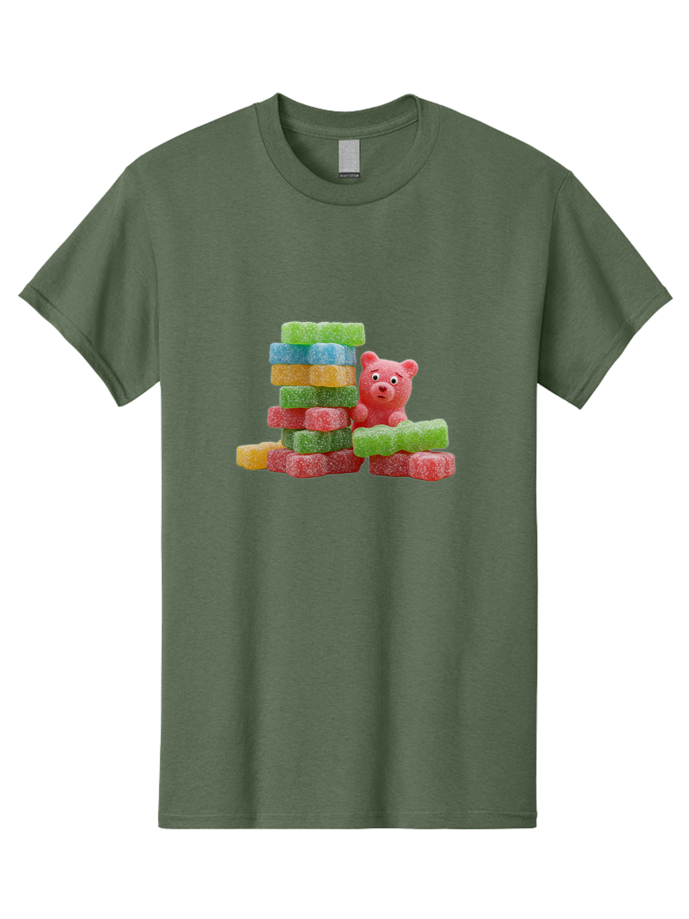 Gummy-Bear-Gummies Men'S Graphic Tee, 100% Cotton, Comfortable Casual Summer Wear, Machine Washable, Vintage Camera, Old Camera, Antique Camera, Black Camera, Classic Photography, Photography Equipment, Nostalgic Device, Film Camera, Bam608