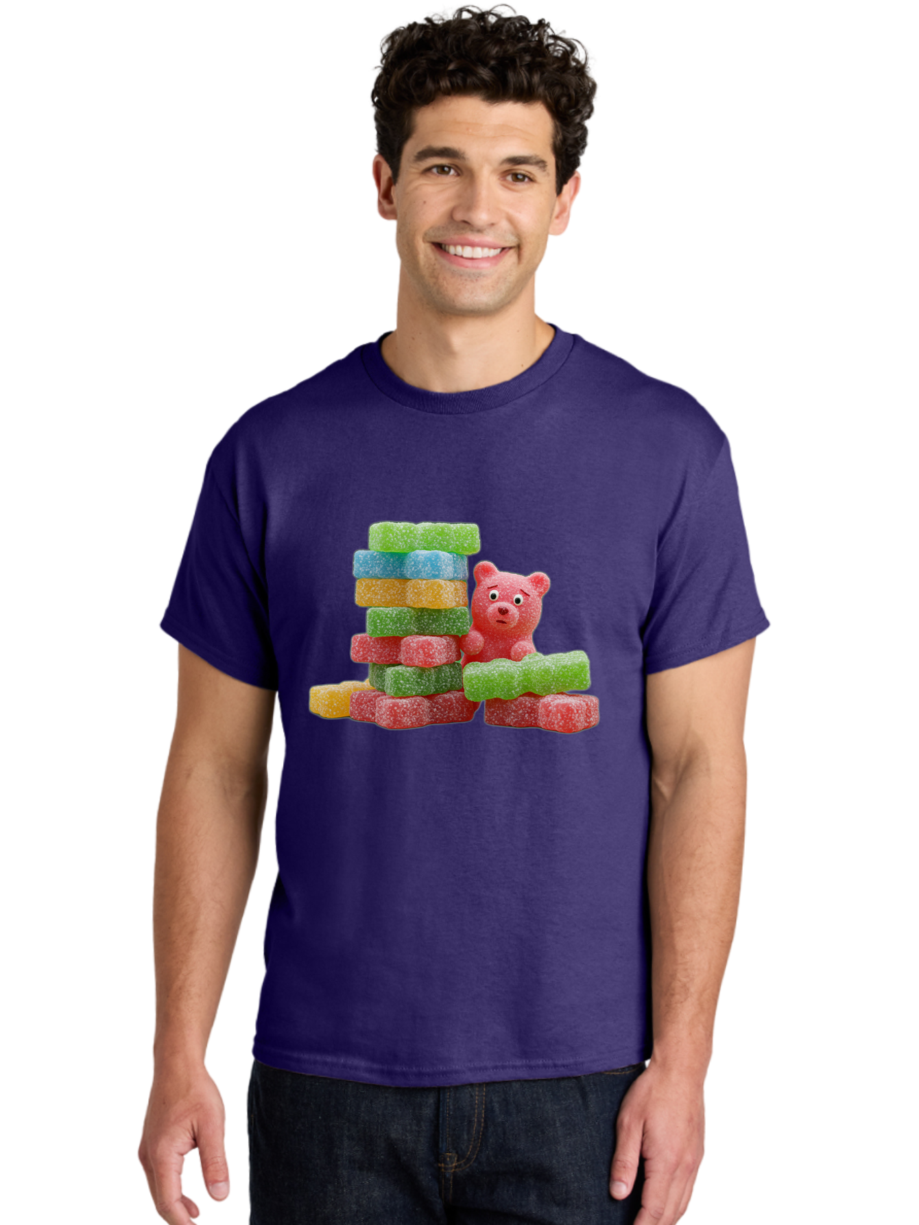 Gummy-Bear-Gummies Men'S Graphic Tee, 100% Cotton, Comfortable Casual Summer Wear, Machine Washable, Vintage Camera, Old Camera, Antique Camera, Black Camera, Classic Photography, Photography Equipment, Nostalgic Device, Film Camera, Bam608