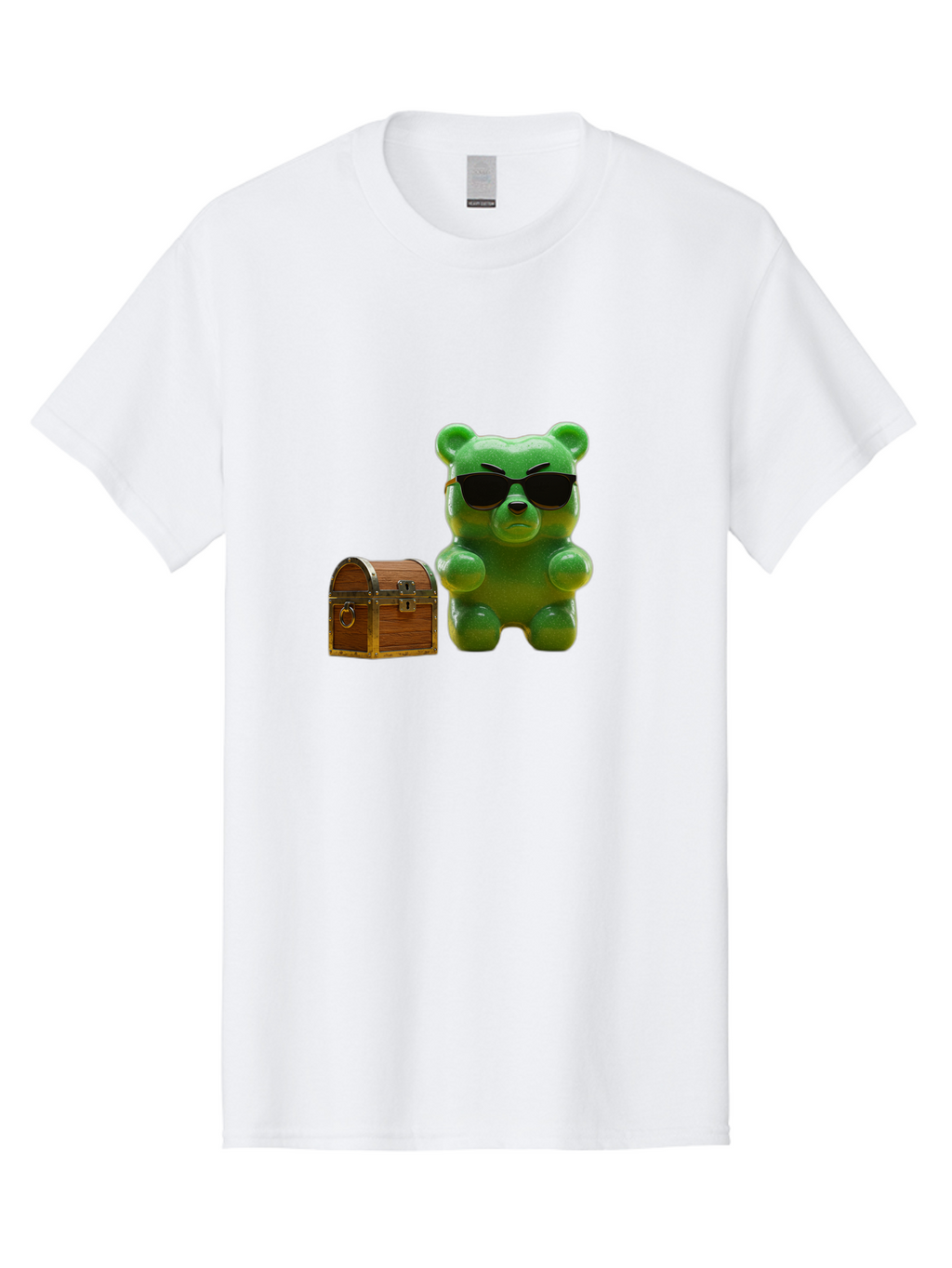 Gummy-Bear-In-Shades Men'S Graphic Tee, 100% Cotton, Comfortable Casual Summer Wear, Machine Washable, Vintage Camera, Old Camera, Antique Camera, Black Camera, Classic Photography, Photography Equipment, Nostalgic Device, Film Camera, Bam609