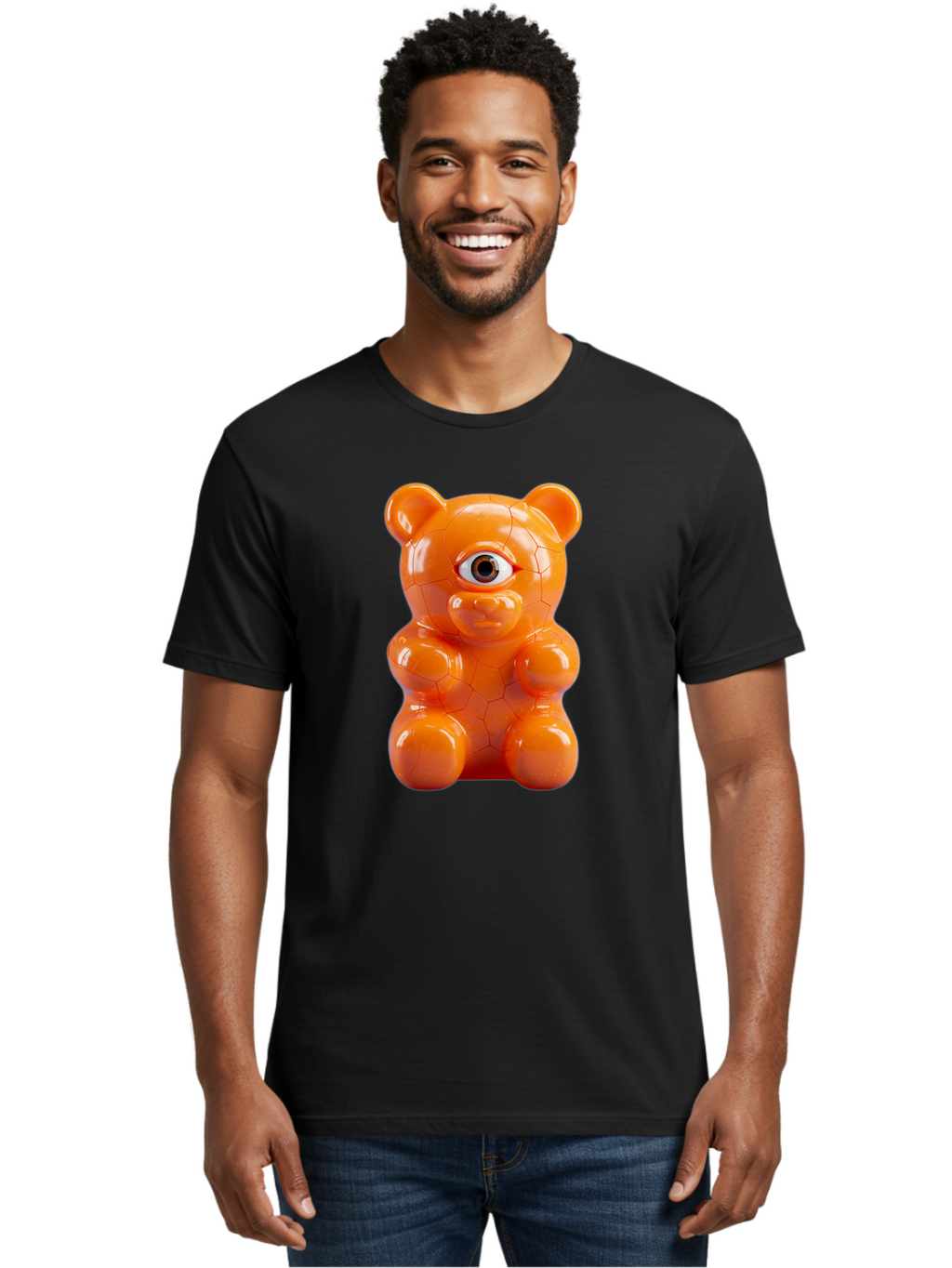 Gummy-Bear-Vase Men'S Graphic Tee, 100% Cotton, Comfortable Casual Summer Wear, Machine Washable, Vintage Camera, Old Camera, Antique Camera, Black Camera, Classic Photography, Photography Equipment, Nostalgic Device, Film Camera, Camera Art Bam611