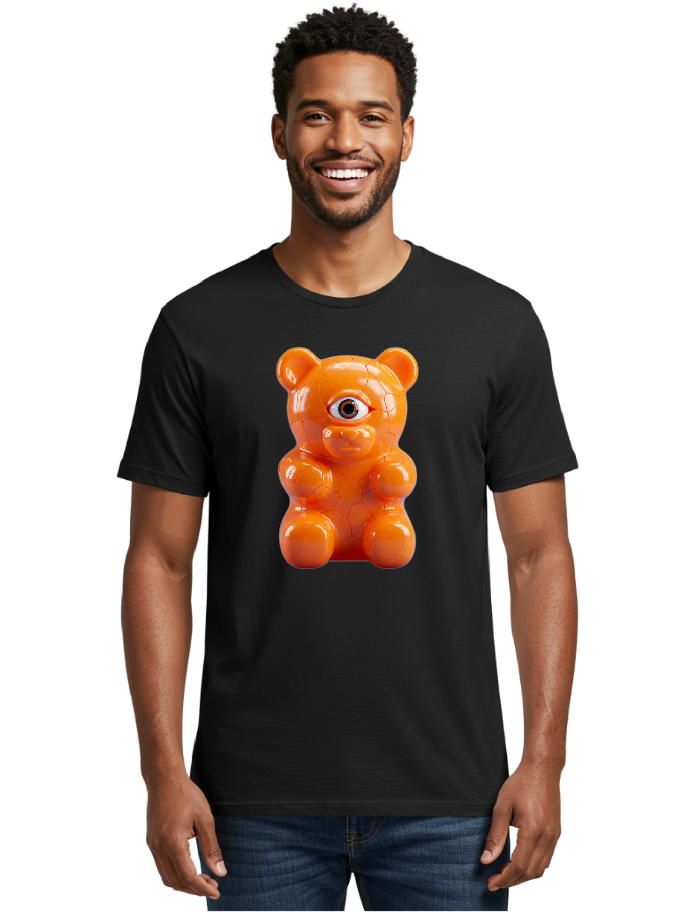 Gummy-Bear-Vase Men'S Graphic Tee, 100% Cotton, Comfortable Casual Summer Wear, Machine Washable, Vintage Camera, Old Camera, Antique Camera, Black Camera, Classic Photography, Photography Equipment, Nostalgic Device, Film Camera, Camera Art Bam611