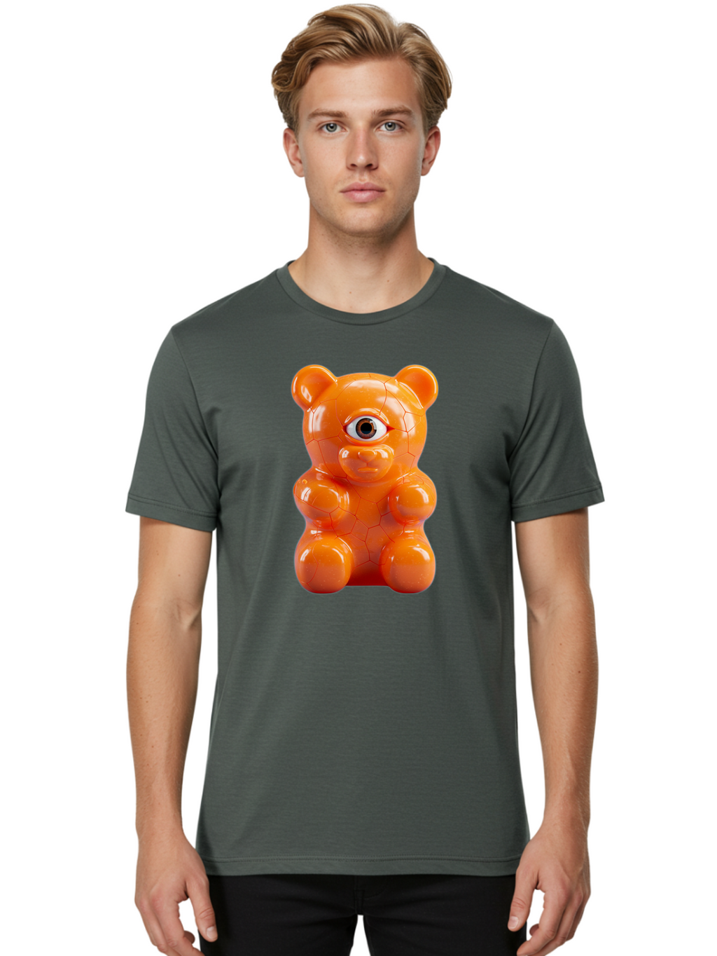 Gummy-Bear-Vase Men'S Graphic Tee, 100% Cotton, Comfortable Casual Summer Wear, Machine Washable, Vintage Camera, Old Camera, Antique Camera, Black Camera, Classic Photography, Photography Equipment, Nostalgic Device, Film Camera, Camera Art Bam611