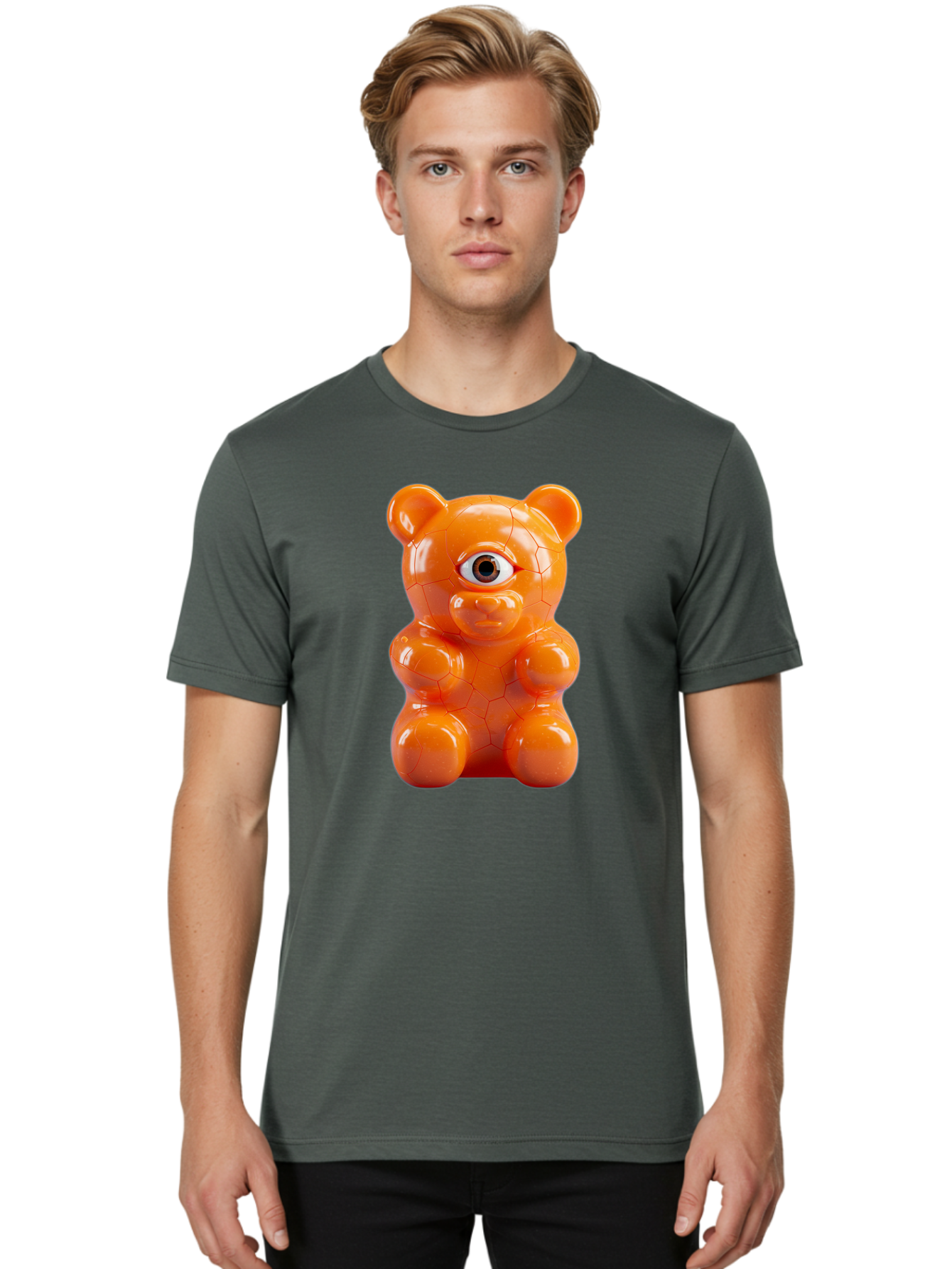 Gummy-Bear-Vase Men'S Graphic Tee, 100% Cotton, Comfortable Casual Summer Wear, Machine Washable, Vintage Camera, Old Camera, Antique Camera, Black Camera, Classic Photography, Photography Equipment, Nostalgic Device, Film Camera, Camera Art Bam611