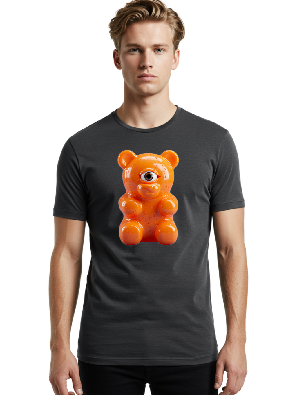 Gummy-Bear-Vase Men'S Graphic Tee, 100% Cotton, Comfortable Casual Summer Wear, Machine Washable, Vintage Camera, Old Camera, Antique Camera, Black Camera, Classic Photography, Photography Equipment, Nostalgic Device, Film Camera, Camera Art Bam611