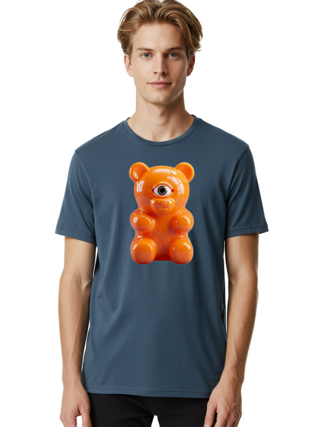 Gummy-Bear-Vase Men'S Graphic Tee, 100% Cotton, Comfortable Casual Summer Wear, Machine Washable, Vintage Camera, Old Camera, Antique Camera, Black Camera, Classic Photography, Photography Equipment, Nostalgic Device, Film Camera, Camera Art Bam611