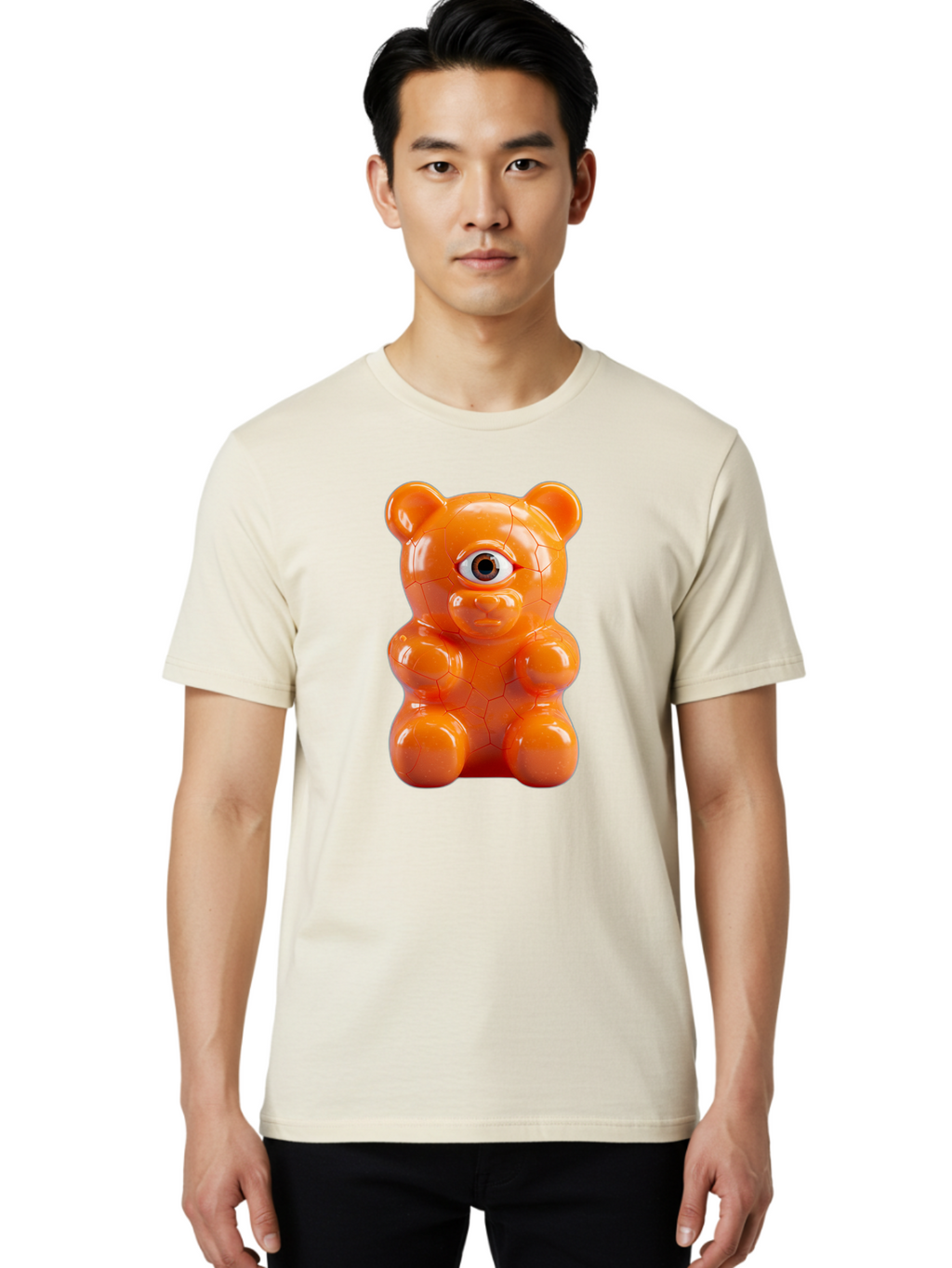 Gummy-Bear-Vase Men'S Graphic Tee, 100% Cotton, Comfortable Casual Summer Wear, Machine Washable, Vintage Camera, Old Camera, Antique Camera, Black Camera, Classic Photography, Photography Equipment, Nostalgic Device, Film Camera, Camera Art Bam611