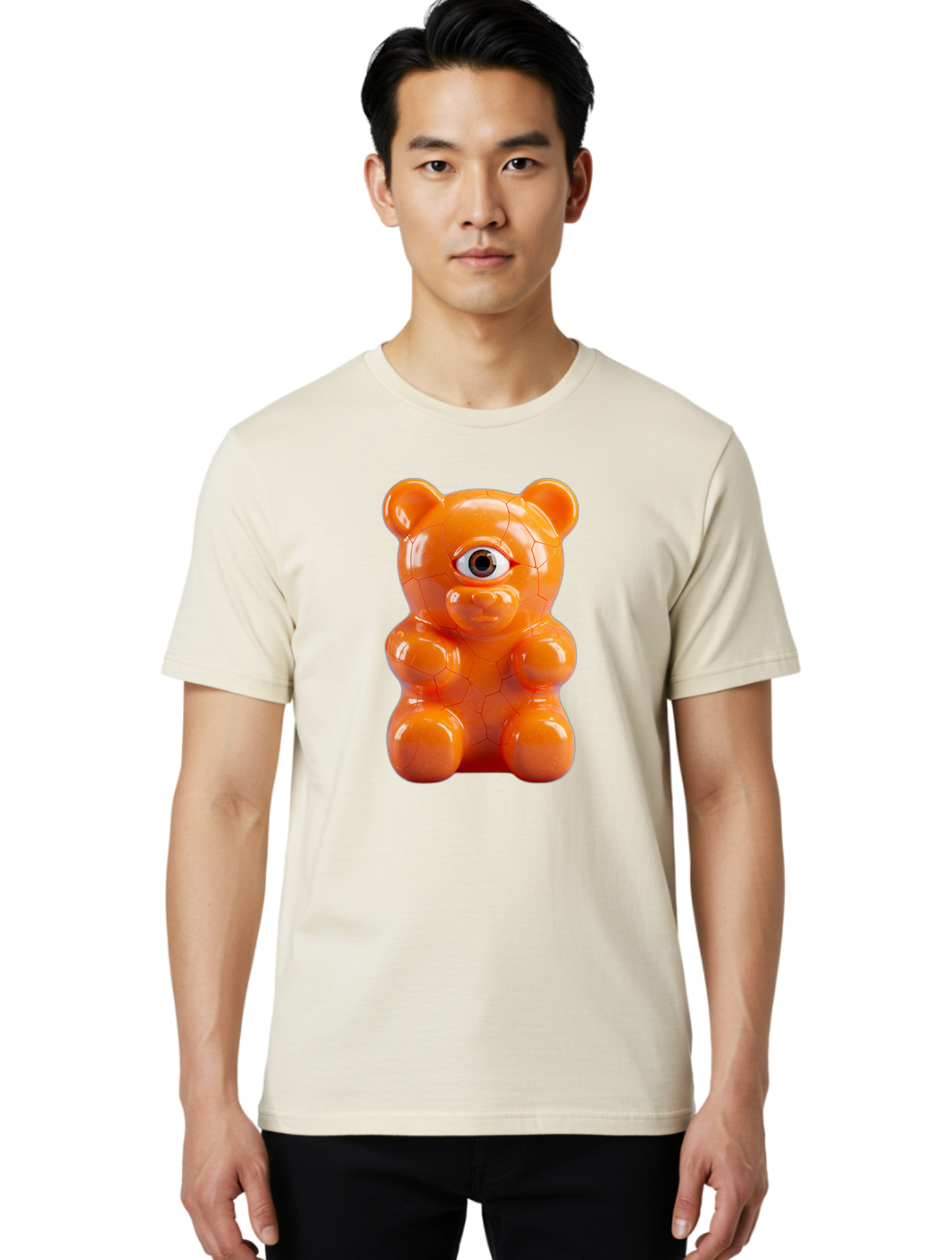 Gummy-Bear-Vase Men'S Graphic Tee, 100% Cotton, Comfortable Casual Summer Wear, Machine Washable, Vintage Camera, Old Camera, Antique Camera, Black Camera, Classic Photography, Photography Equipment, Nostalgic Device, Film Camera, Camera Art Bam611