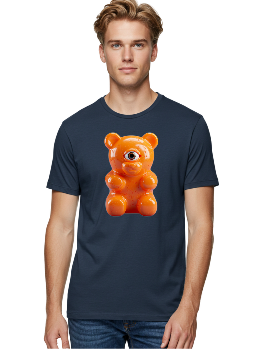 Gummy-Bear-Vase Men'S Graphic Tee, 100% Cotton, Comfortable Casual Summer Wear, Machine Washable, Vintage Camera, Old Camera, Antique Camera, Black Camera, Classic Photography, Photography Equipment, Nostalgic Device, Film Camera, Camera Art Bam611