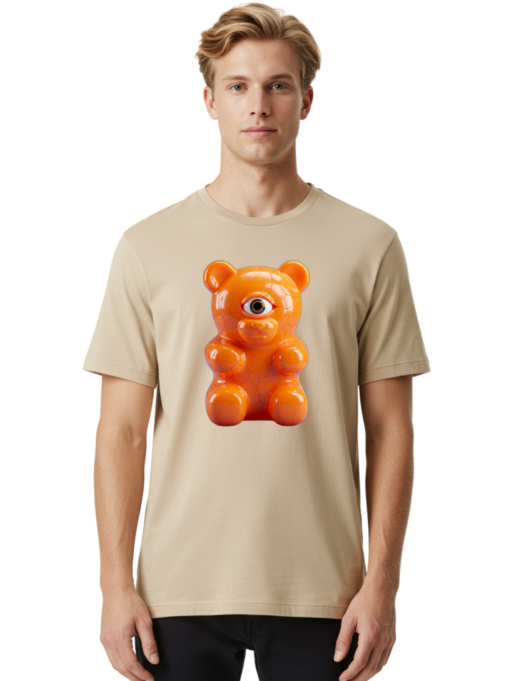 Gummy-Bear-Vase Men'S Graphic Tee, 100% Cotton, Comfortable Casual Summer Wear, Machine Washable, Vintage Camera, Old Camera, Antique Camera, Black Camera, Classic Photography, Photography Equipment, Nostalgic Device, Film Camera, Camera Art Bam611