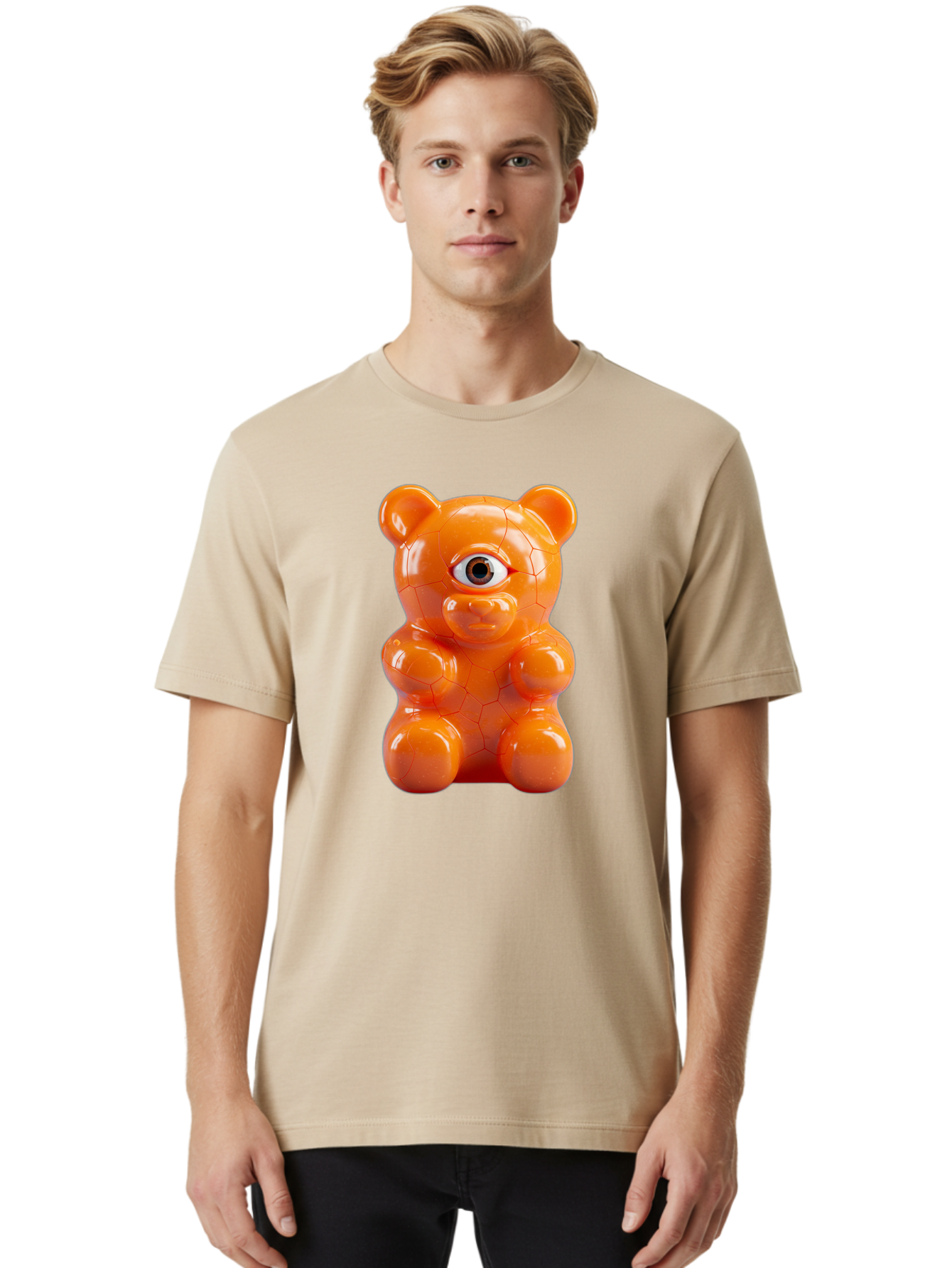 Gummy-Bear-Vase Men'S Graphic Tee, 100% Cotton, Comfortable Casual Summer Wear, Machine Washable, Vintage Camera, Old Camera, Antique Camera, Black Camera, Classic Photography, Photography Equipment, Nostalgic Device, Film Camera, Camera Art Bam611