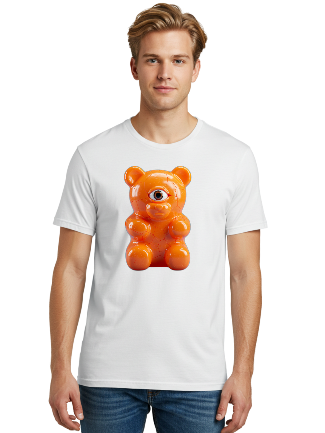 Gummy-Bear-Vase Men'S Graphic Tee, 100% Cotton, Comfortable Casual Summer Wear, Machine Washable, Vintage Camera, Old Camera, Antique Camera, Black Camera, Classic Photography, Photography Equipment, Nostalgic Device, Film Camera, Camera Art Bam611