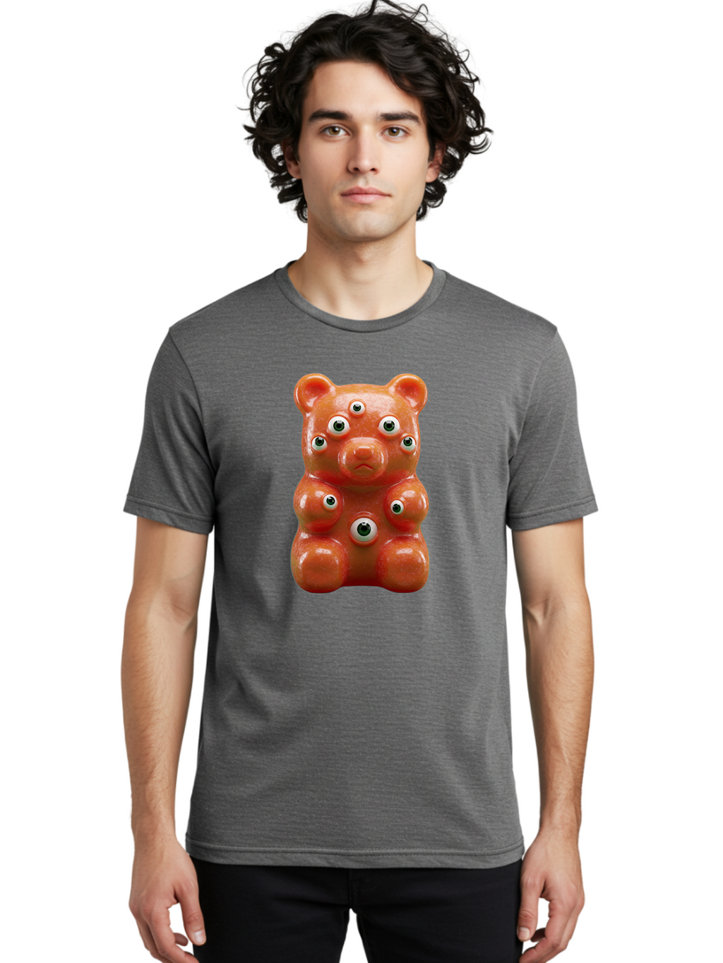 Gummy-Bear-With-Googly-Eyes Men'S Graphic Tee, 100% Cotton, Comfortable Casual Summer Wear, Machine Washable, Vintage Camera, Old Camera, Antique Camera, Black Camera, Classic Photography, Photography Equipment, Nostalgic Device, Film Camera, Bam613