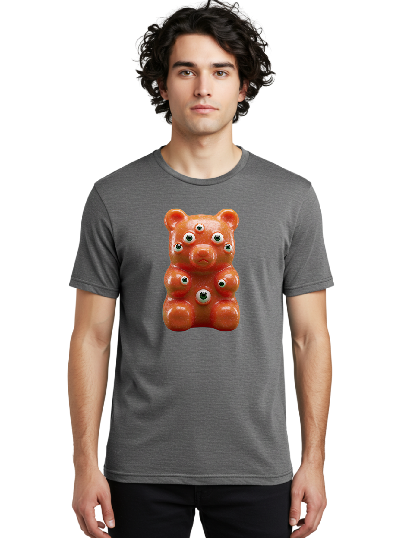 Gummy-Bear-With-Googly-Eyes Men'S Graphic Tee, 100% Cotton, Comfortable Casual Summer Wear, Machine Washable, Vintage Camera, Old Camera, Antique Camera, Black Camera, Classic Photography, Photography Equipment, Nostalgic Device, Film Camera, Bam613