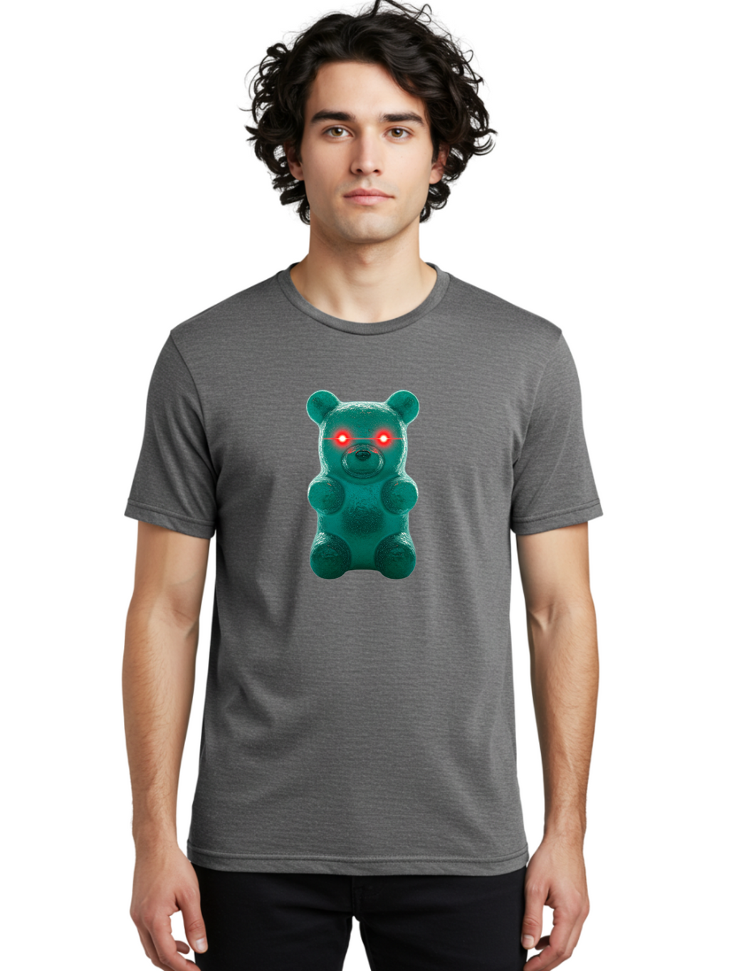 Gummy-Bear-With-Red-Eyes Men'S Graphic Tee, 100% Cotton, Comfortable Casual Summer Wear, Machine Washable, Vintage Camera, Old Camera, Antique Camera, Black Camera, Classic Photography, Photography Equipment, Nostalgic Device, Film Camera, Bam614