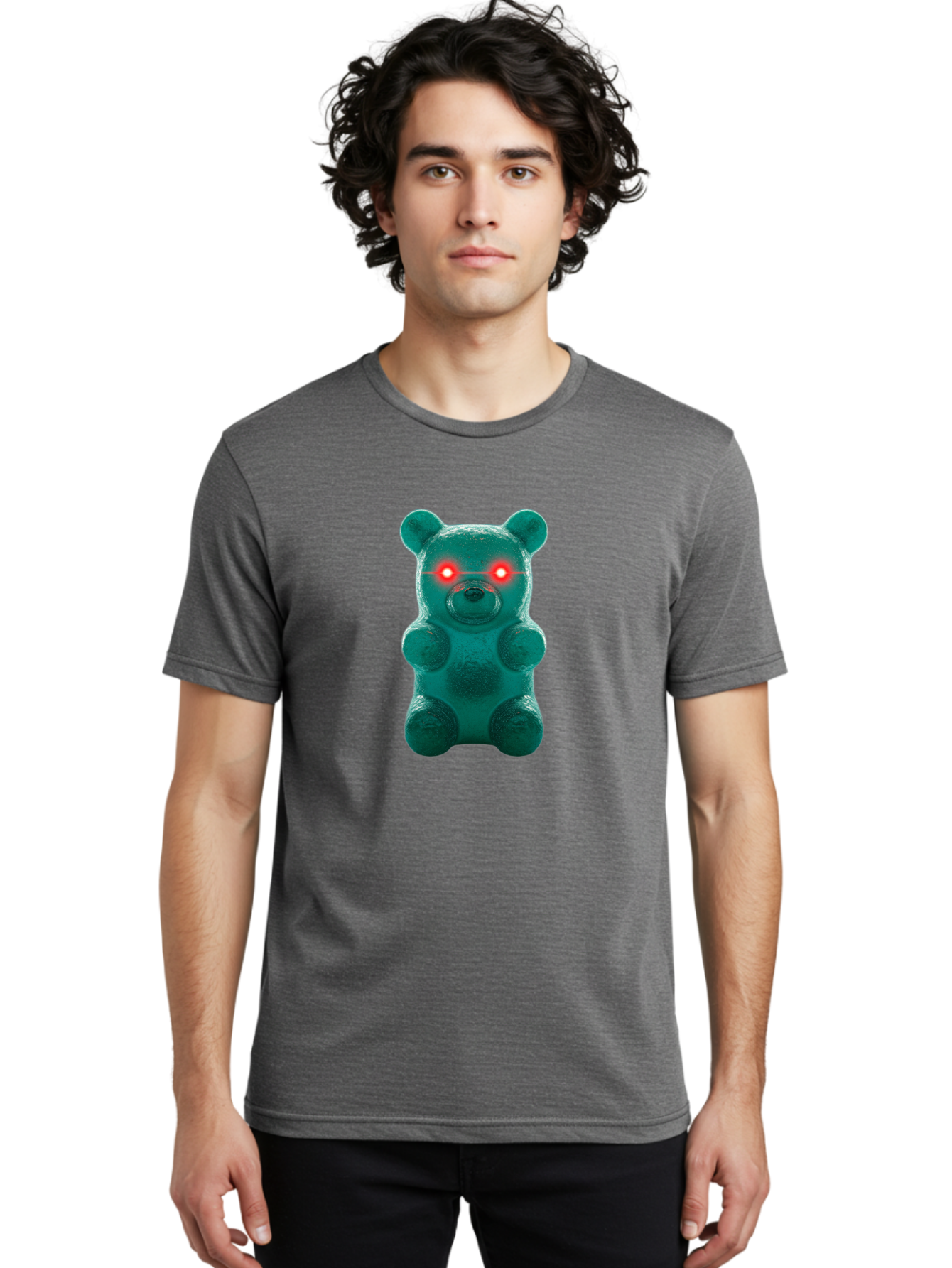 Gummy-Bear-With-Red-Eyes Men'S Graphic Tee, 100% Cotton, Comfortable Casual Summer Wear, Machine Washable, Vintage Camera, Old Camera, Antique Camera, Black Camera, Classic Photography, Photography Equipment, Nostalgic Device, Film Camera, Bam614