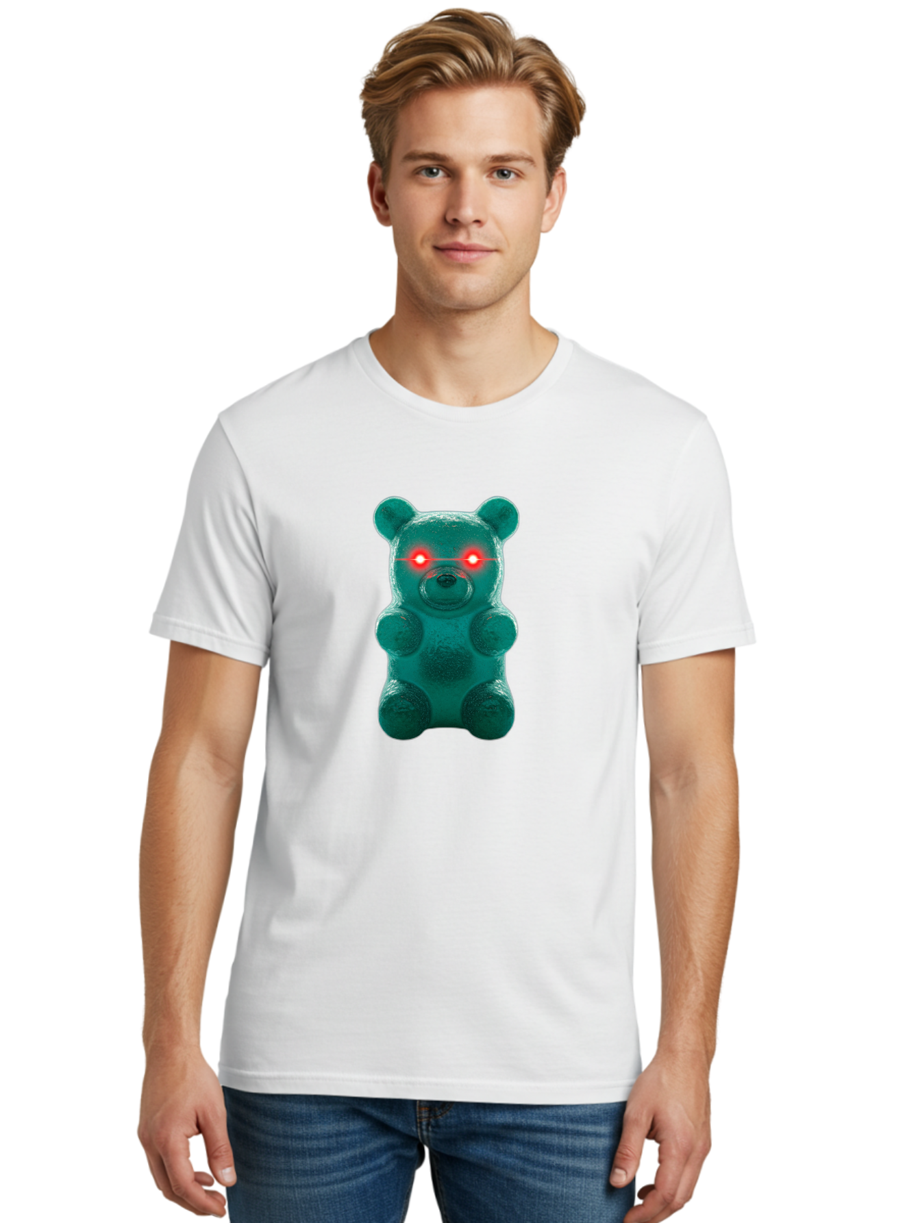 Gummy-Bear-With-Red-Eyes Men'S Graphic Tee, 100% Cotton, Comfortable Casual Summer Wear, Machine Washable, Vintage Camera, Old Camera, Antique Camera, Black Camera, Classic Photography, Photography Equipment, Nostalgic Device, Film Camera, Bam614