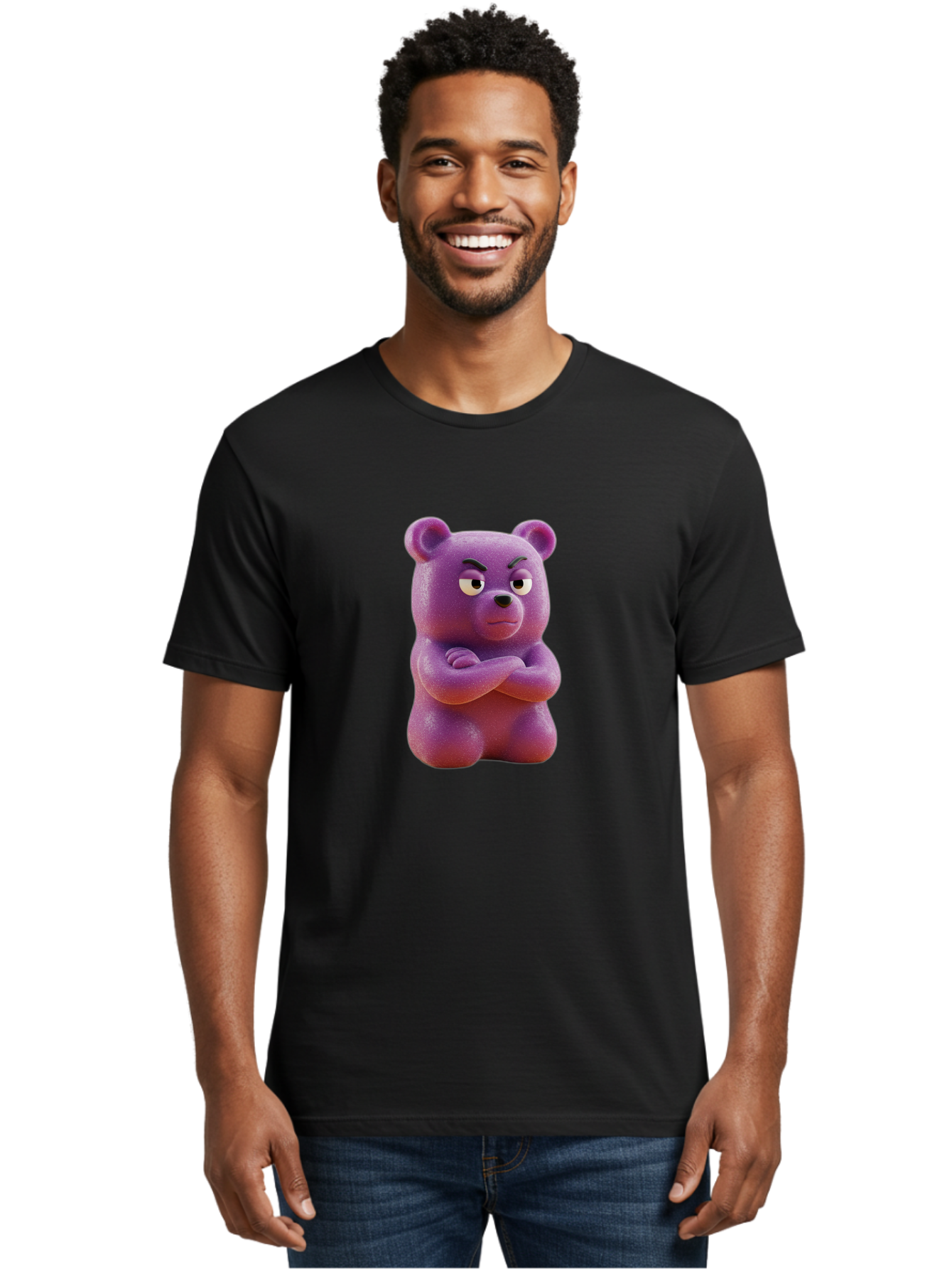 Gummy-Bear Men'S Graphic Tee, 100% Cotton, Comfortable Casual Summer Wear, Machine Washable, Vintage Camera, Old Camera, Antique Camera, Black Camera, Classic Photography, Photography Equipment, Nostalgic Device, Film Camera, Camera Art Bam615
