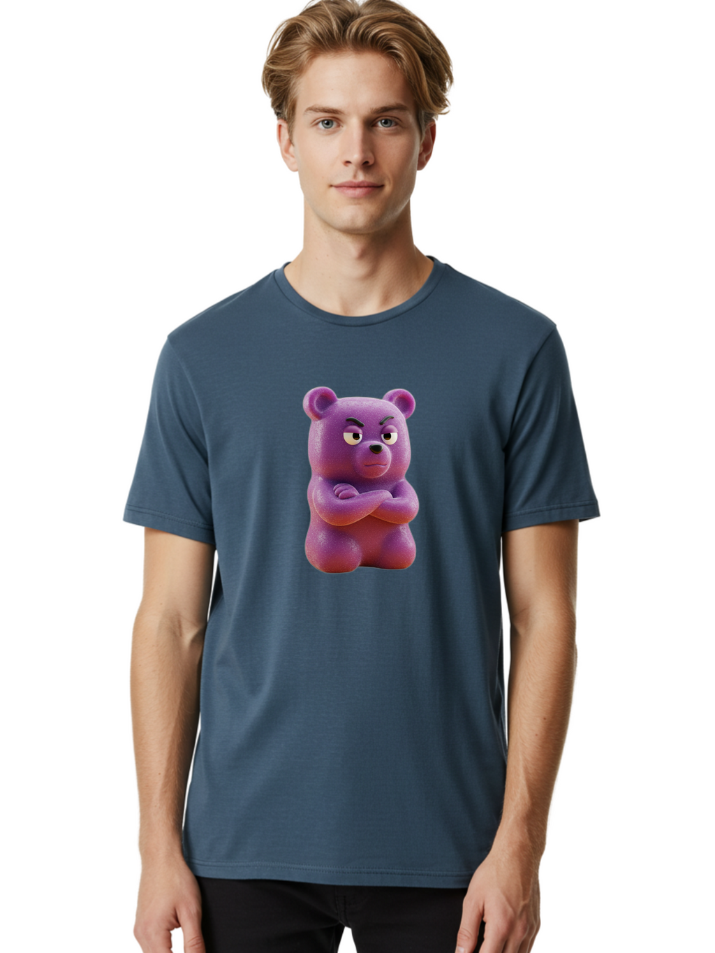 Gummy-Bear Men'S Graphic Tee, 100% Cotton, Comfortable Casual Summer Wear, Machine Washable, Vintage Camera, Old Camera, Antique Camera, Black Camera, Classic Photography, Photography Equipment, Nostalgic Device, Film Camera, Camera Art Bam615