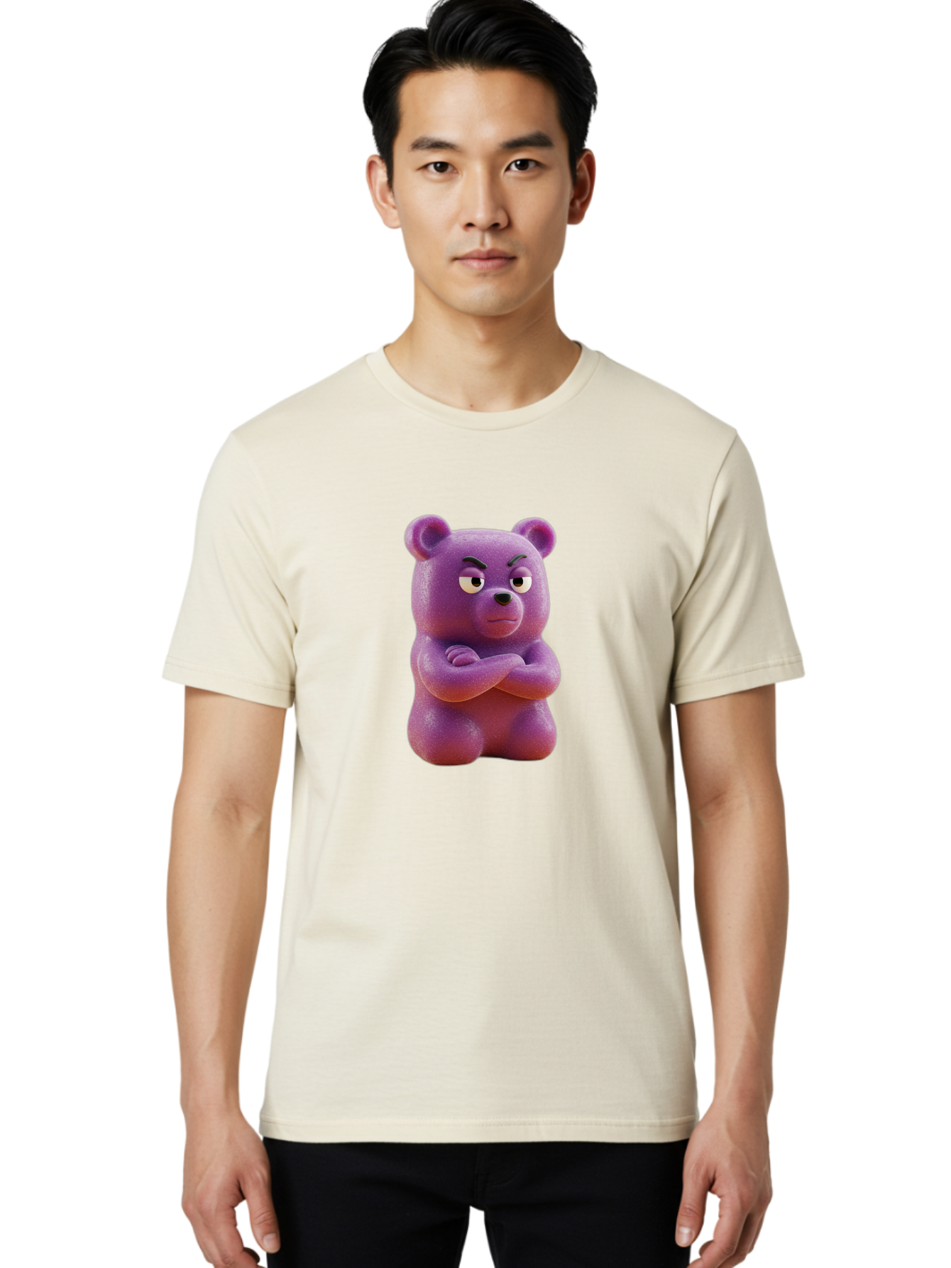 Gummy-Bear Men'S Graphic Tee, 100% Cotton, Comfortable Casual Summer Wear, Machine Washable, Vintage Camera, Old Camera, Antique Camera, Black Camera, Classic Photography, Photography Equipment, Nostalgic Device, Film Camera, Camera Art Bam615