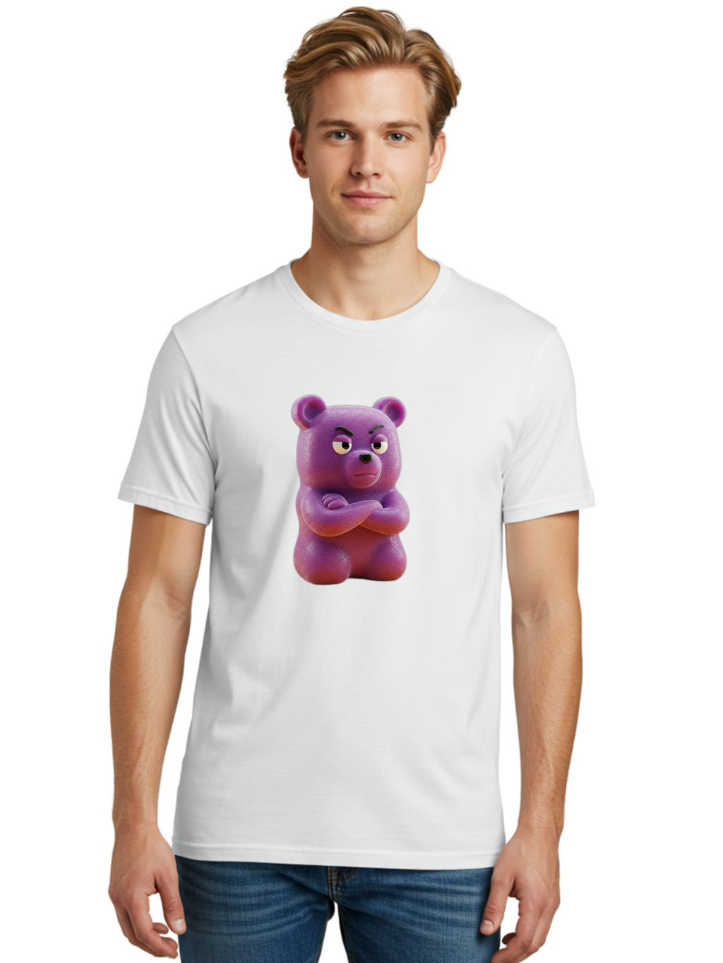 Gummy-Bear Men'S Graphic Tee, 100% Cotton, Comfortable Casual Summer Wear, Machine Washable, Vintage Camera, Old Camera, Antique Camera, Black Camera, Classic Photography, Photography Equipment, Nostalgic Device, Film Camera, Camera Art Bam615