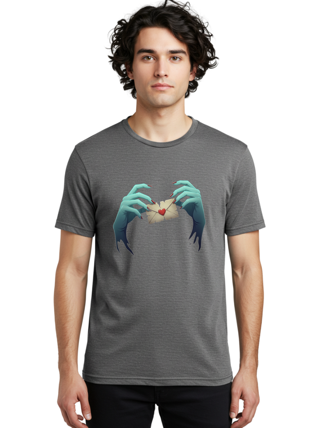 Hands-Holding-Envelope-With-Heart Men'S Graphic Tee, 100% Cotton, Comfortable Casual Summer Wear, Machine Washable, Vintage Camera, Old Camera, Antique Camera, Black Camera, Classic Photography, Photography Equipment, Nostalgic Device, Bam619