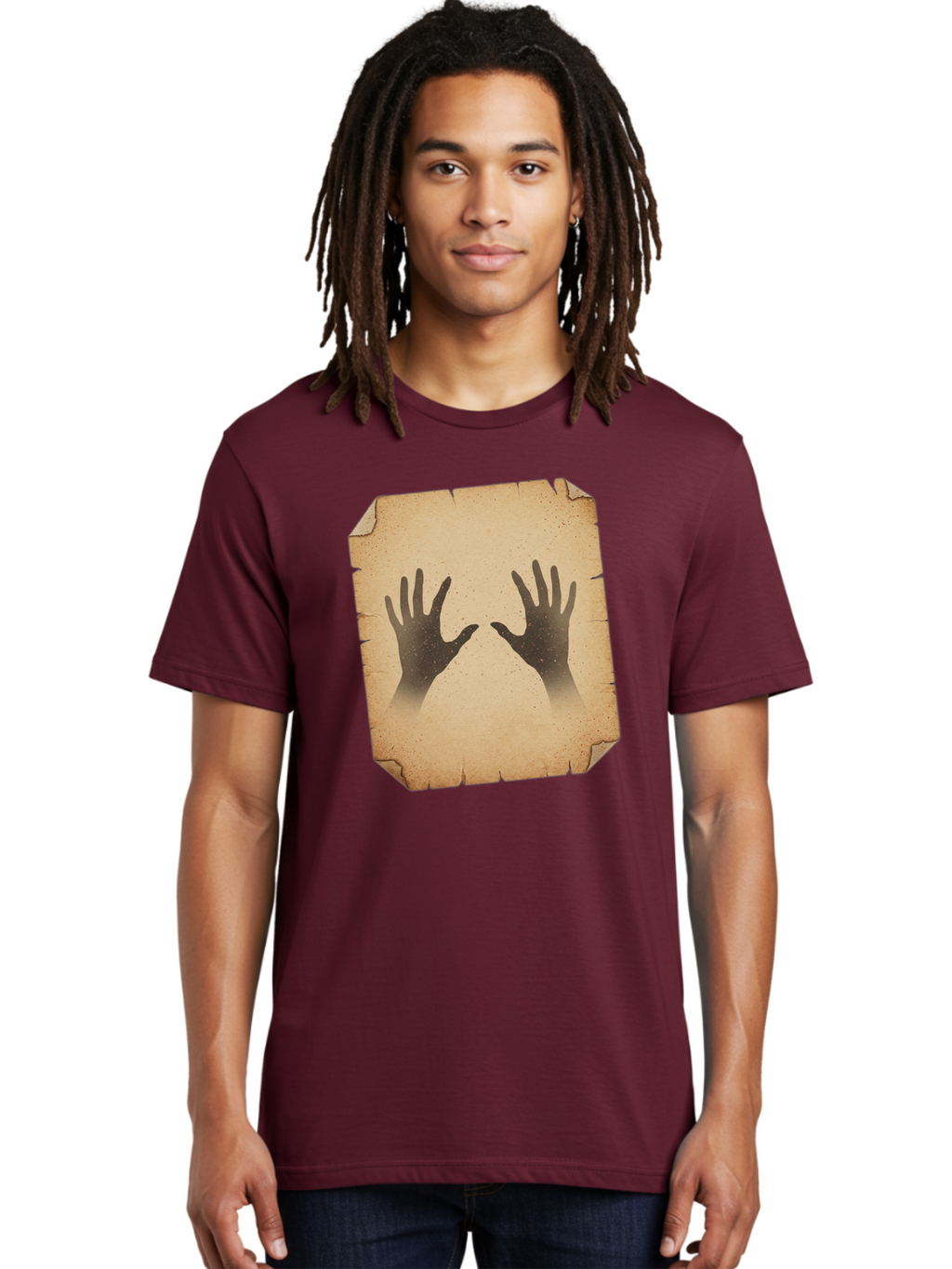 Hands Men'S Graphic Tee, 100% Cotton, Comfortable Casual Summer Wear, Machine Washable, Vintage Camera, Old Camera, Antique Camera, Black Camera, Classic Photography, Photography Equipment, Nostalgic Device, Film Camera, Camera Art Bam620