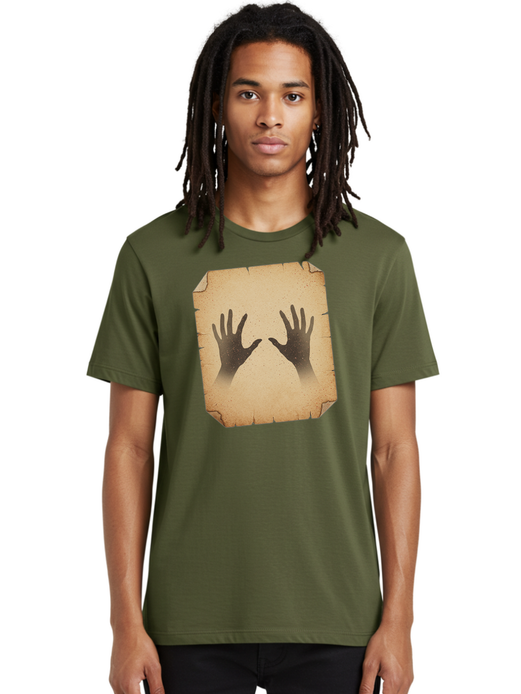 Hands Men'S Graphic Tee, 100% Cotton, Comfortable Casual Summer Wear, Machine Washable, Vintage Camera, Old Camera, Antique Camera, Black Camera, Classic Photography, Photography Equipment, Nostalgic Device, Film Camera, Camera Art Bam620