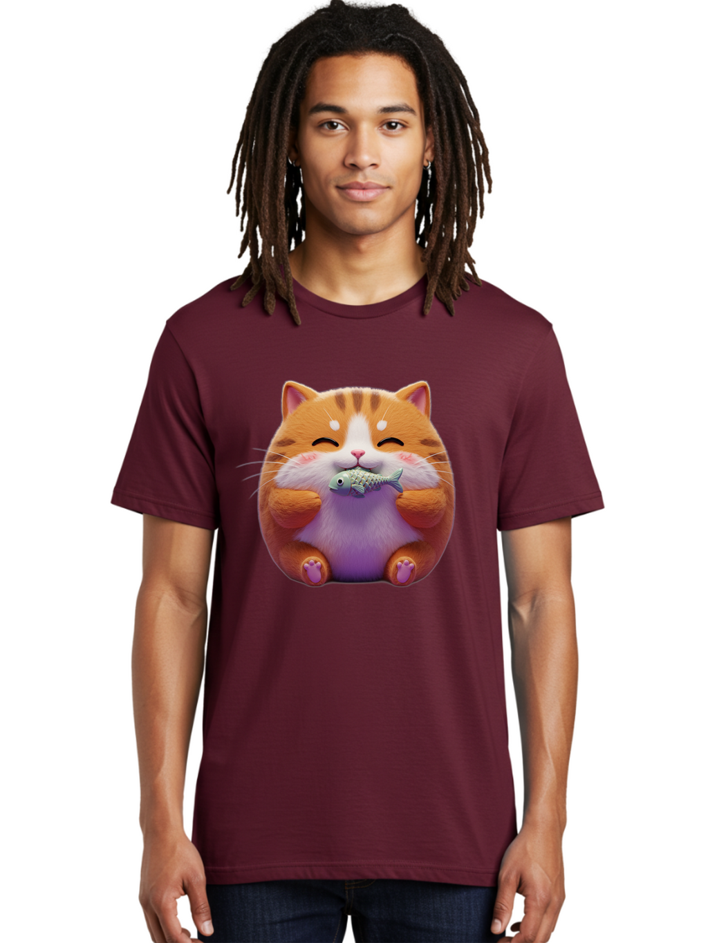 Happy-Cat-With-Fish Men'S Graphic Tee, 100% Cotton, Comfortable Casual Summer Wear, Machine Washable, Vintage Camera, Old Camera, Antique Camera, Black Camera, Classic Photography, Photography Equipment, Nostalgic Device, Film Camera, Bam621