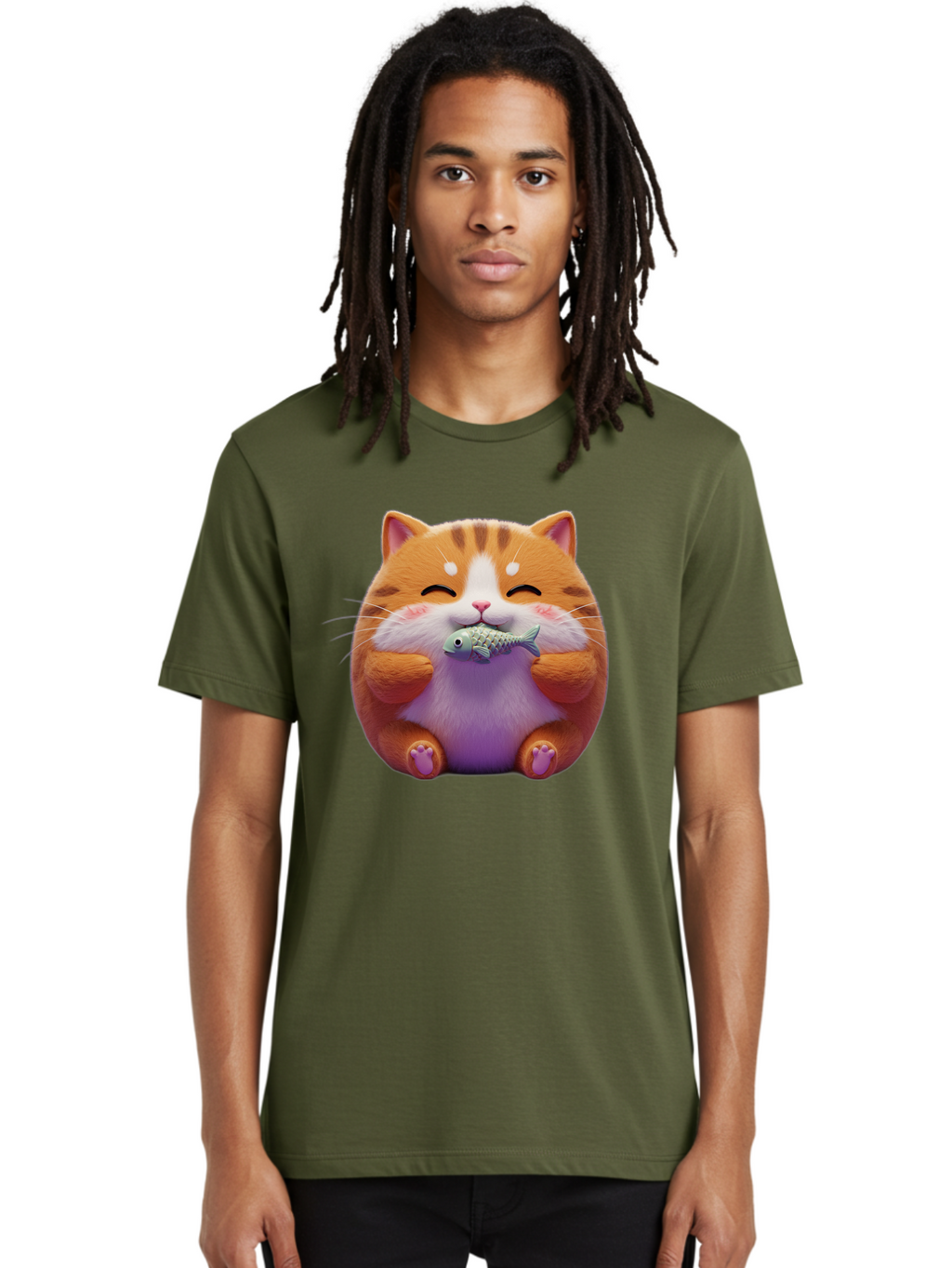 Happy-Cat-With-Fish Men'S Graphic Tee, 100% Cotton, Comfortable Casual Summer Wear, Machine Washable, Vintage Camera, Old Camera, Antique Camera, Black Camera, Classic Photography, Photography Equipment, Nostalgic Device, Film Camera, Bam621