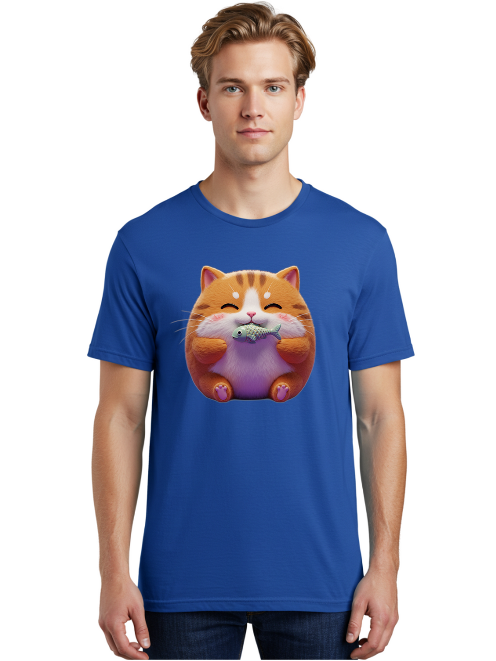 Happy-Cat-With-Fish Men'S Graphic Tee, 100% Cotton, Comfortable Casual Summer Wear, Machine Washable, Vintage Camera, Old Camera, Antique Camera, Black Camera, Classic Photography, Photography Equipment, Nostalgic Device, Film Camera, Bam621