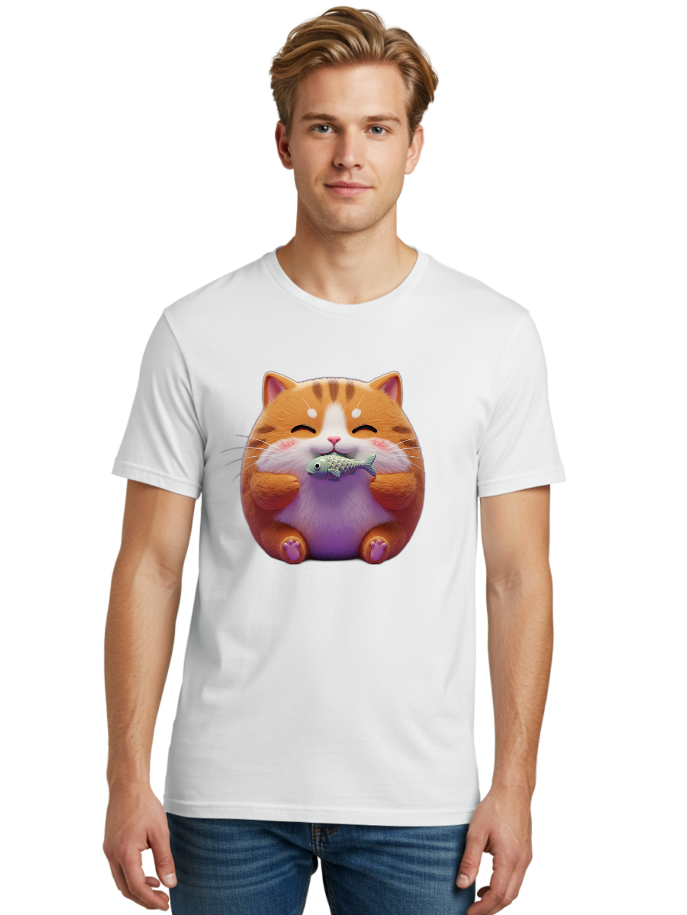 Happy-Cat-With-Fish Men'S Graphic Tee, 100% Cotton, Comfortable Casual Summer Wear, Machine Washable, Vintage Camera, Old Camera, Antique Camera, Black Camera, Classic Photography, Photography Equipment, Nostalgic Device, Film Camera, Bam621