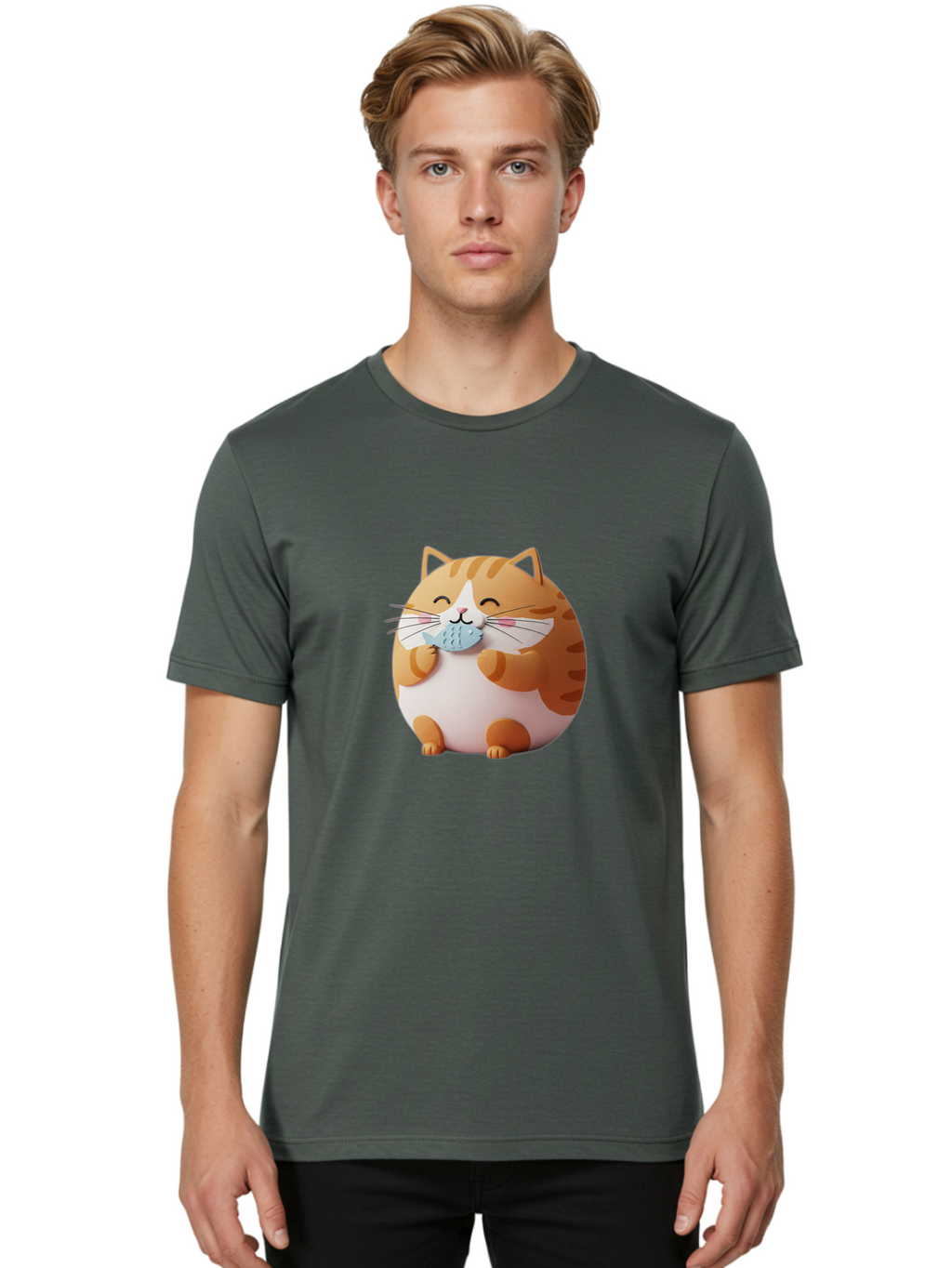Happy-Orange-Cat Men'S Graphic Tee, 100% Cotton, Comfortable Casual Summer Wear, Machine Washable, Vintage Camera, Old Camera, Antique Camera, Black Camera, Classic Photography, Photography Equipment, Nostalgic Device, Film Camera, Camera Art Bam623