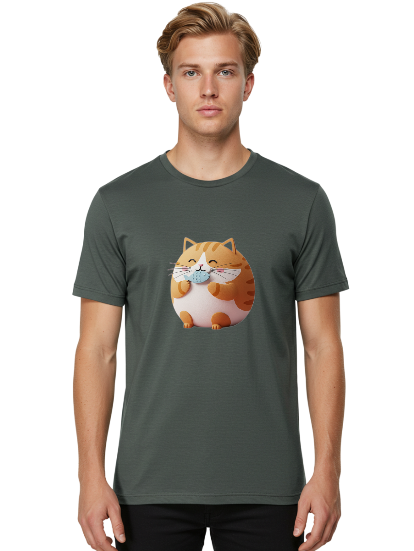 Happy-Orange-Cat Men'S Graphic Tee, 100% Cotton, Comfortable Casual Summer Wear, Machine Washable, Vintage Camera, Old Camera, Antique Camera, Black Camera, Classic Photography, Photography Equipment, Nostalgic Device, Film Camera, Camera Art Bam623