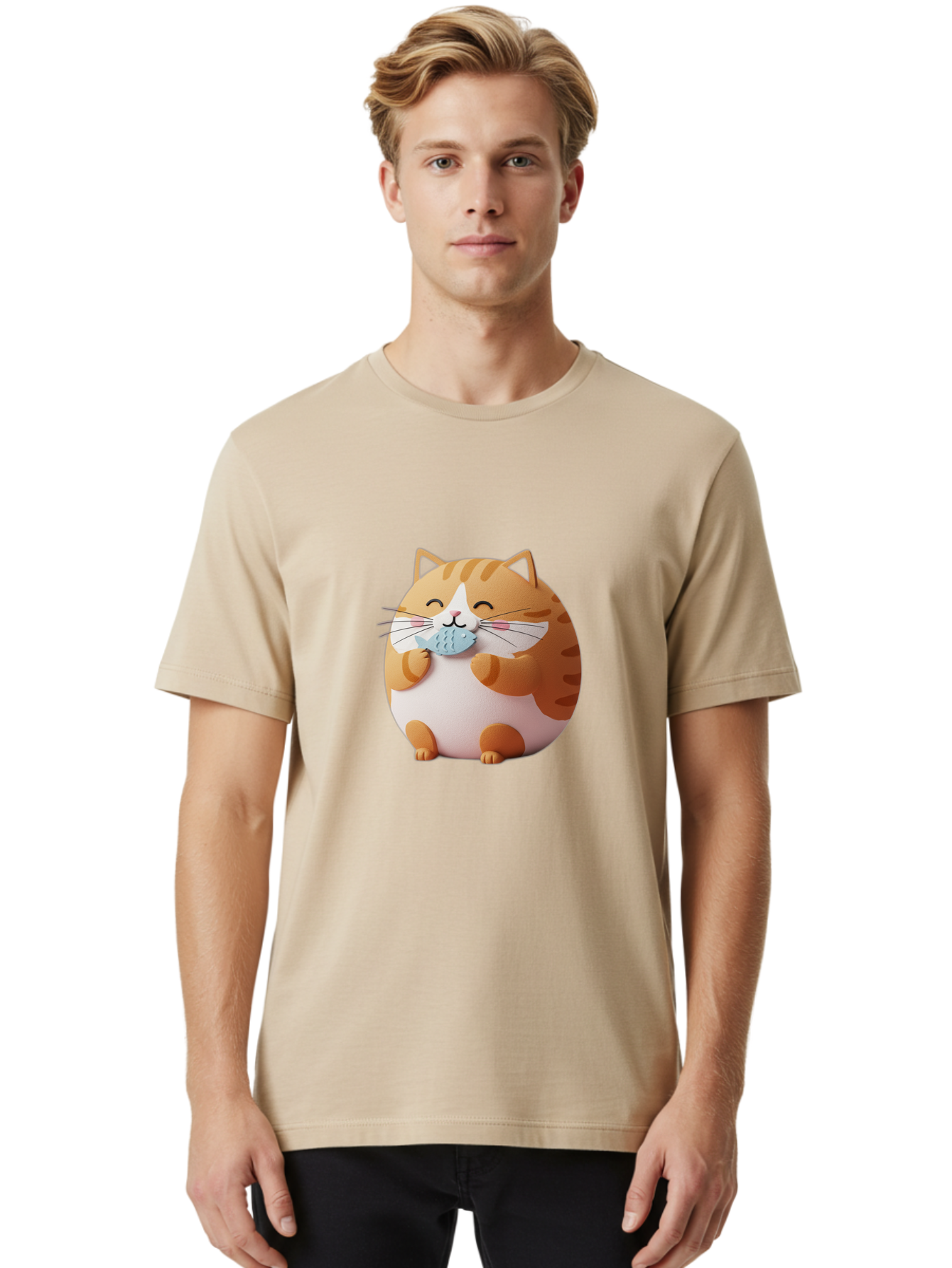 Happy-Orange-Cat Men'S Graphic Tee, 100% Cotton, Comfortable Casual Summer Wear, Machine Washable, Vintage Camera, Old Camera, Antique Camera, Black Camera, Classic Photography, Photography Equipment, Nostalgic Device, Film Camera, Camera Art Bam623