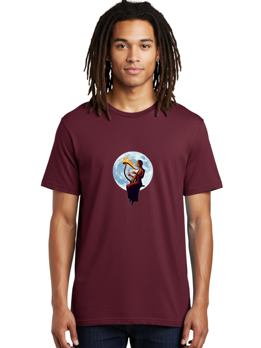 Harpist-On-Moon Men'S Graphic Tee, 100% Cotton, Comfortable Casual Summer Wear, Machine Washable, Vintage Camera, Old Camera, Antique Camera, Black Camera, Classic Photography, Photography Equipment, Nostalgic Device, Film Camera, Camera Art Bam626