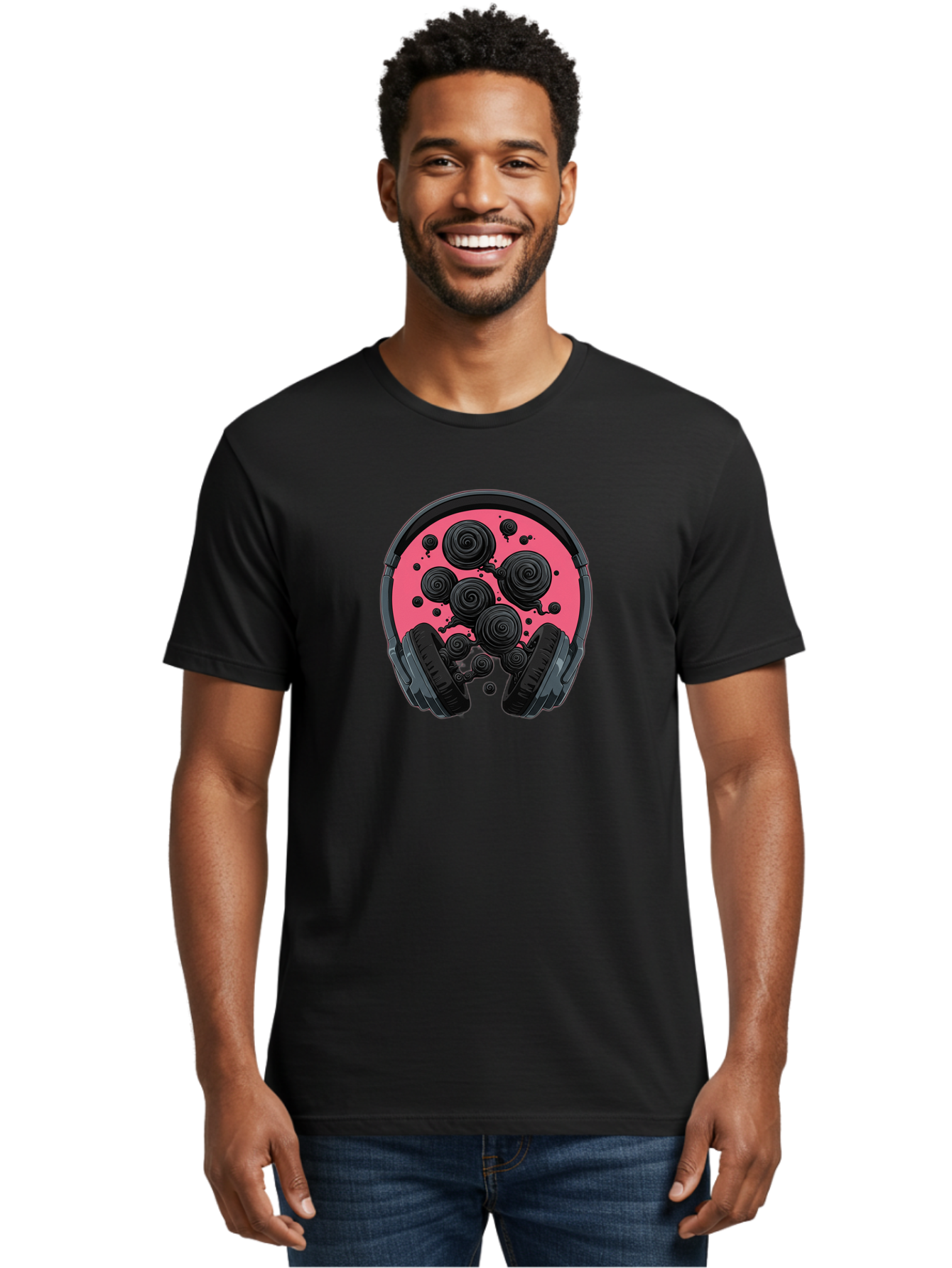Headphones Men'S Graphic Tee, 100% Cotton, Comfortable Casual Summer Wear, Machine Washable, Vintage Camera, Old Camera, Antique Camera, Black Camera, Classic Photography, Photography Equipment, Nostalgic Device, Film Camera, Camera Art Bam630