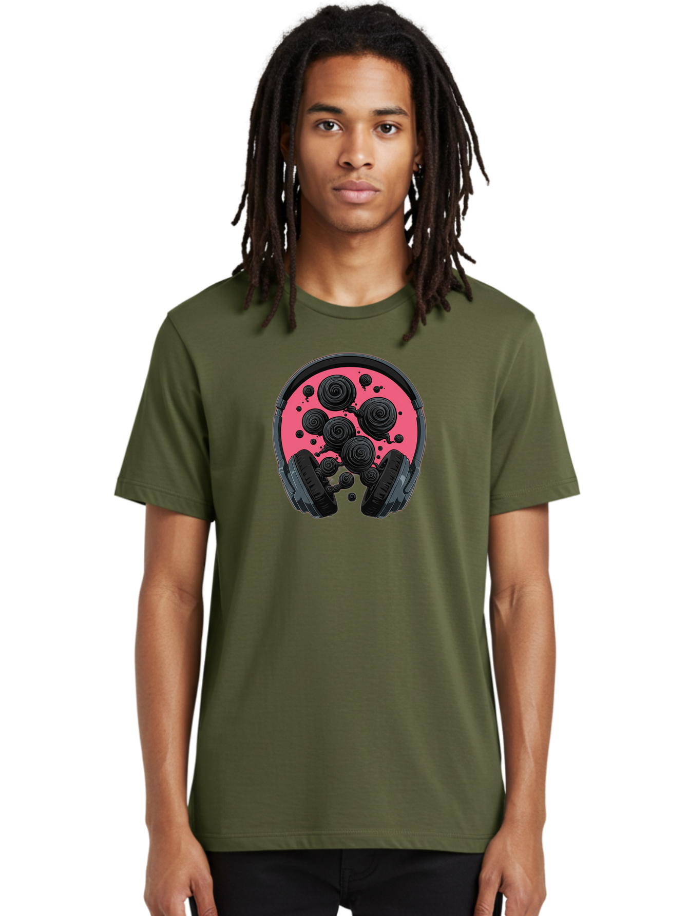 Headphones Men'S Graphic Tee, 100% Cotton, Comfortable Casual Summer Wear, Machine Washable, Vintage Camera, Old Camera, Antique Camera, Black Camera, Classic Photography, Photography Equipment, Nostalgic Device, Film Camera, Camera Art Bam630